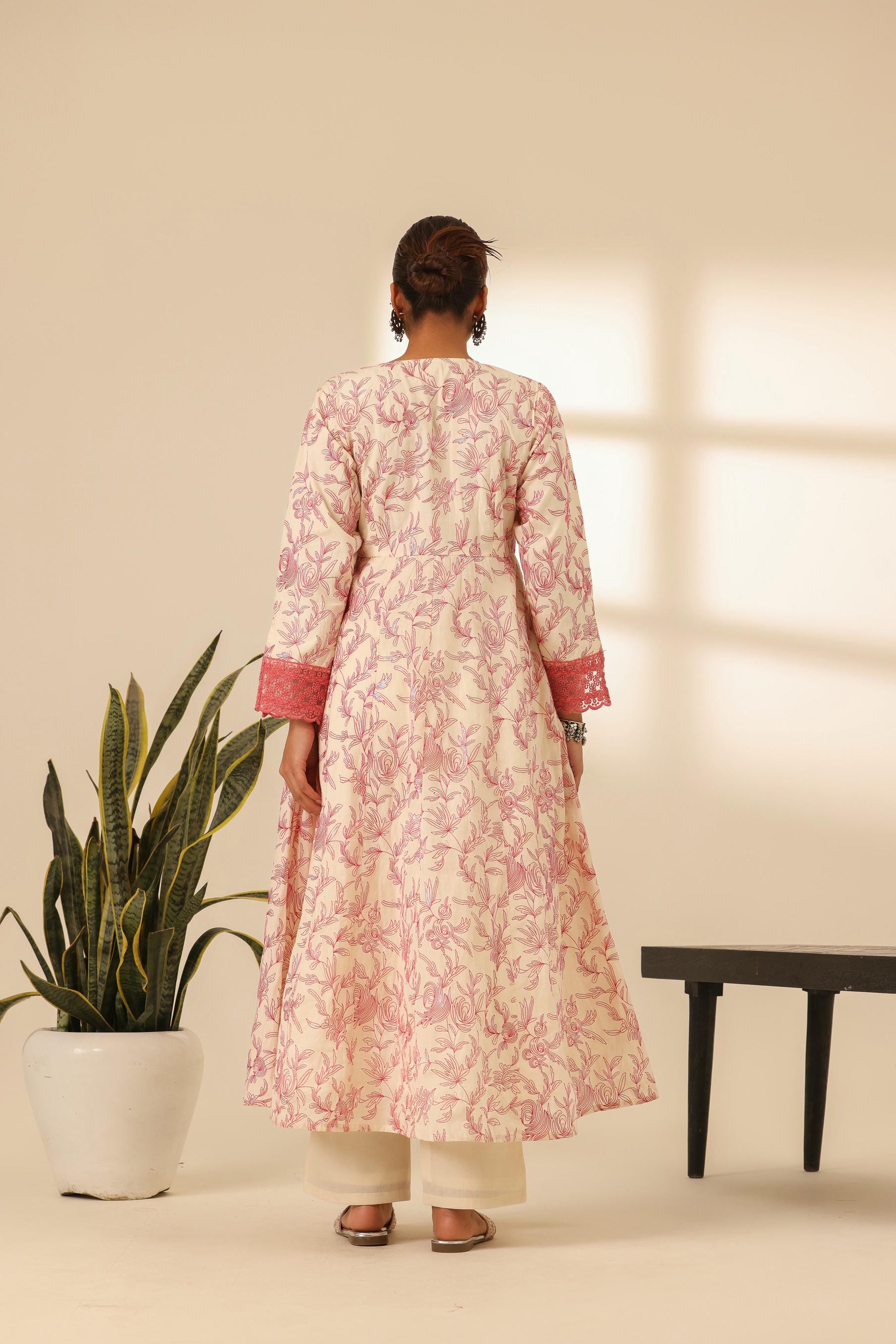 Rangrez Fuchsia Glow Embroidered Anarkali Set