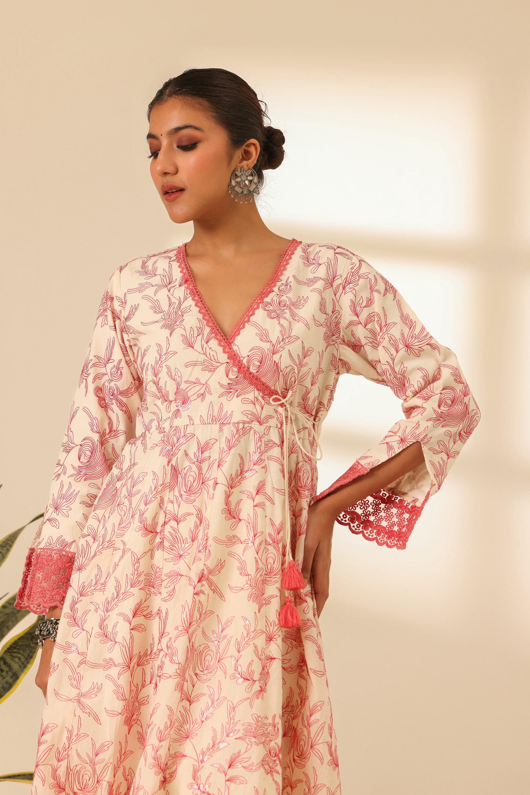 Rangrez Fuchsia Glow Embroidered Anarkali Set