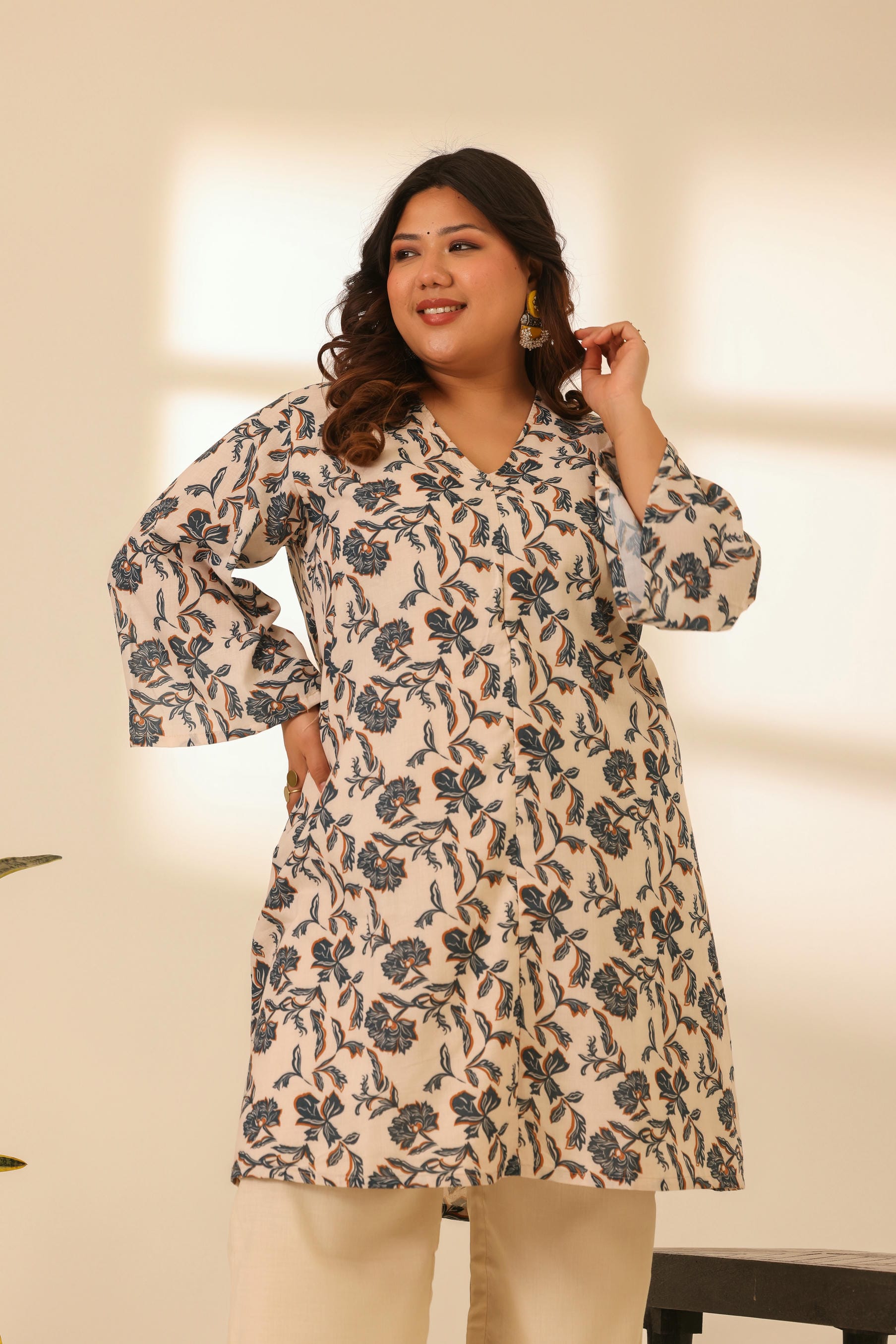 Rangrez Maple Dust A Line Kurta Set