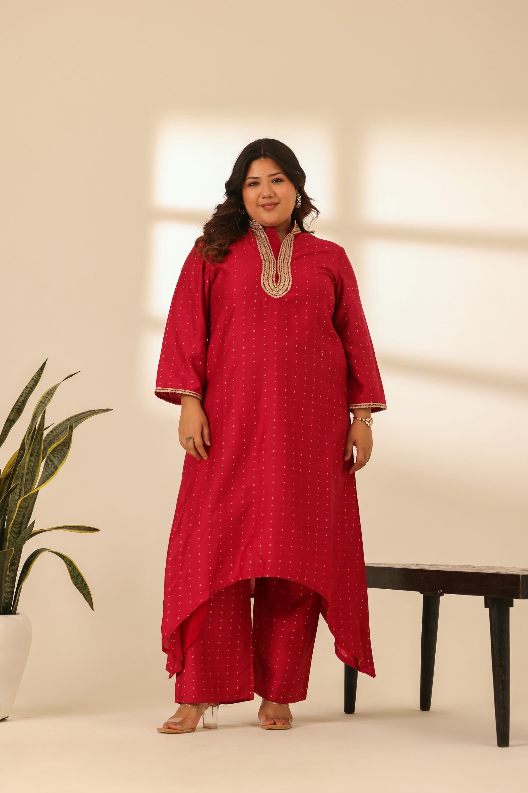 Rangrez Pink Bliss A Line Kurta Set