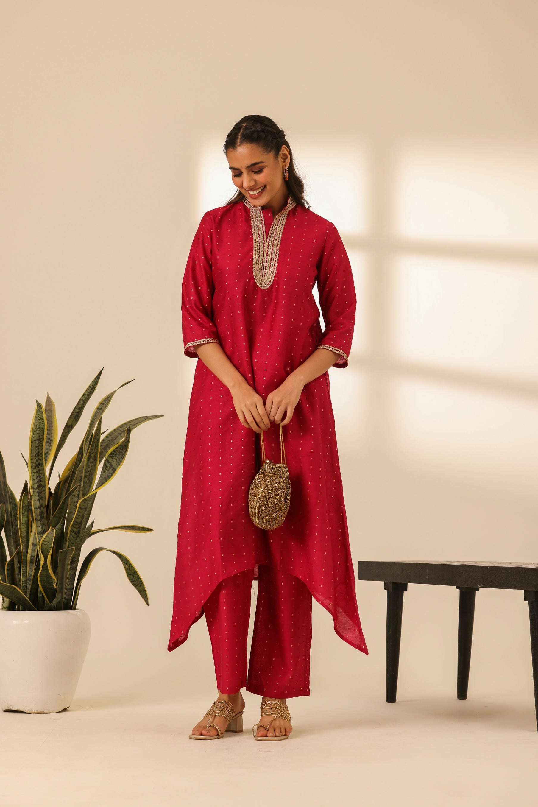 Rangrez Pink Bliss A Line Kurta Set