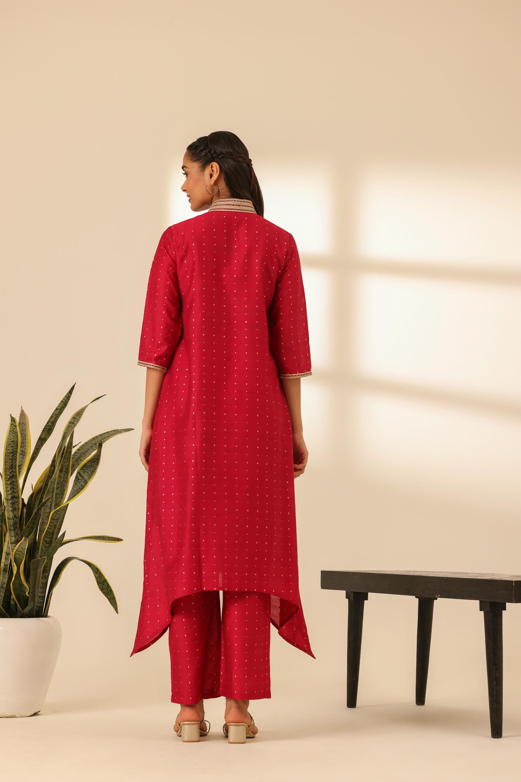 Rangrez Pink Bliss A Line Kurta Set