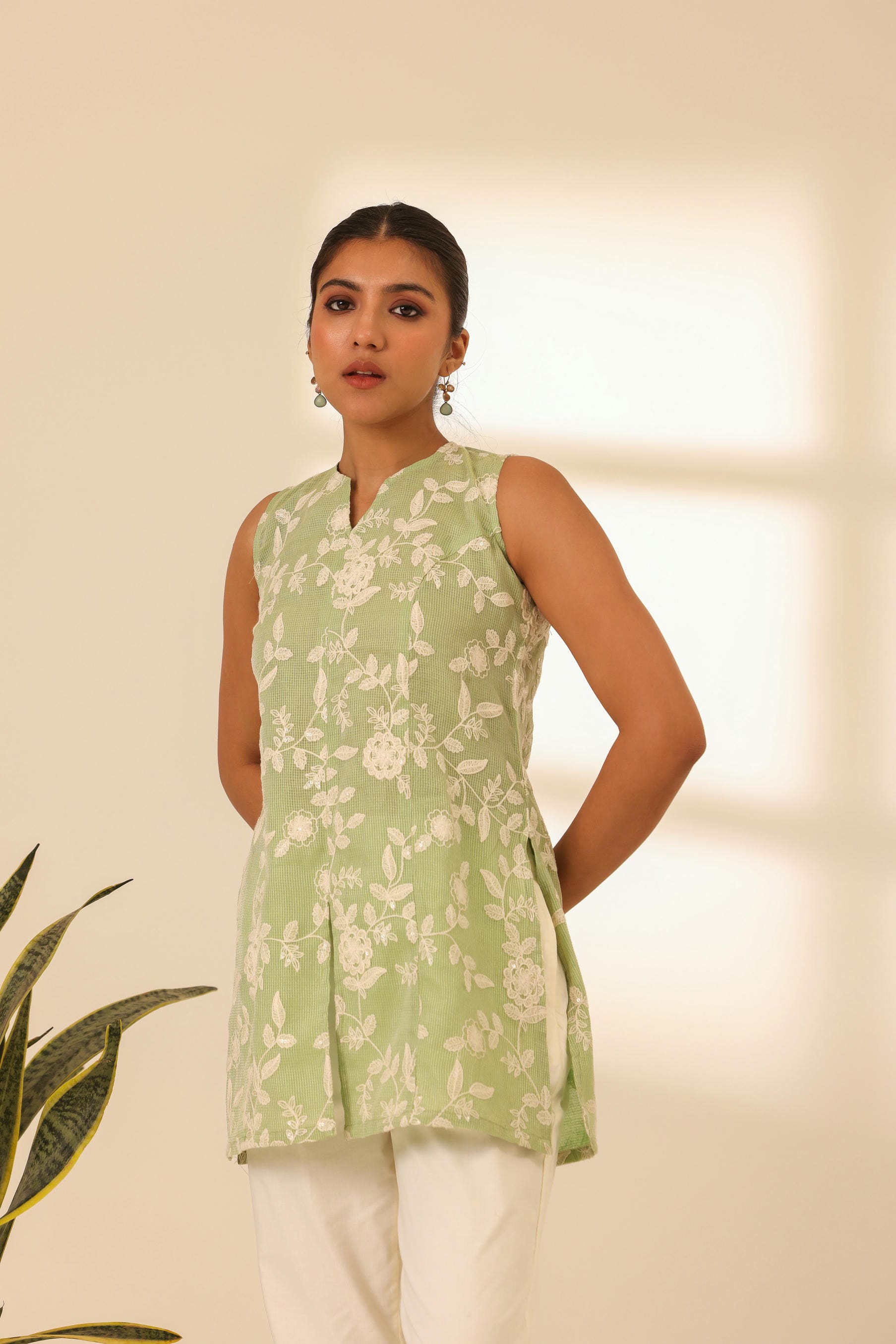 Rangrez Green Embroidered Kurta Set
