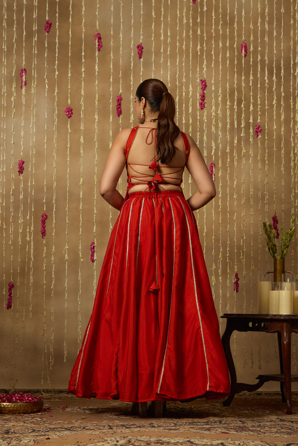 Jhoom Rust Orange Lehenga Set