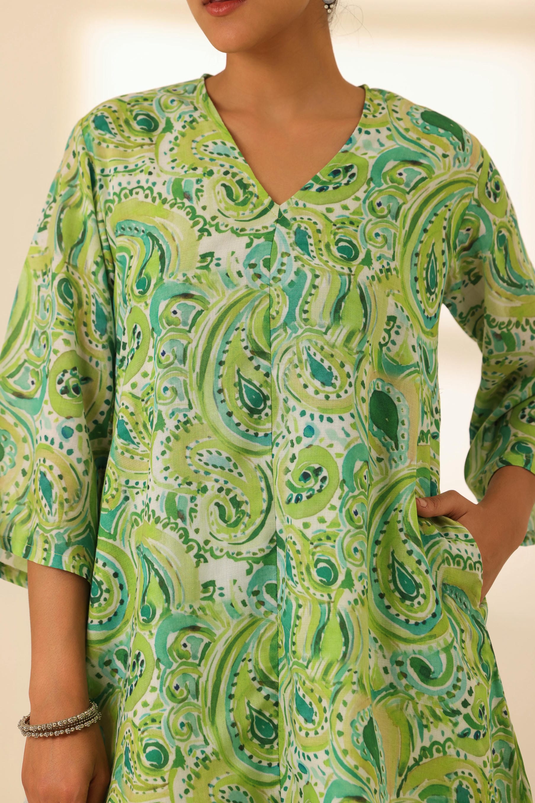 Rangrez Mean Green A Line Kurta Set