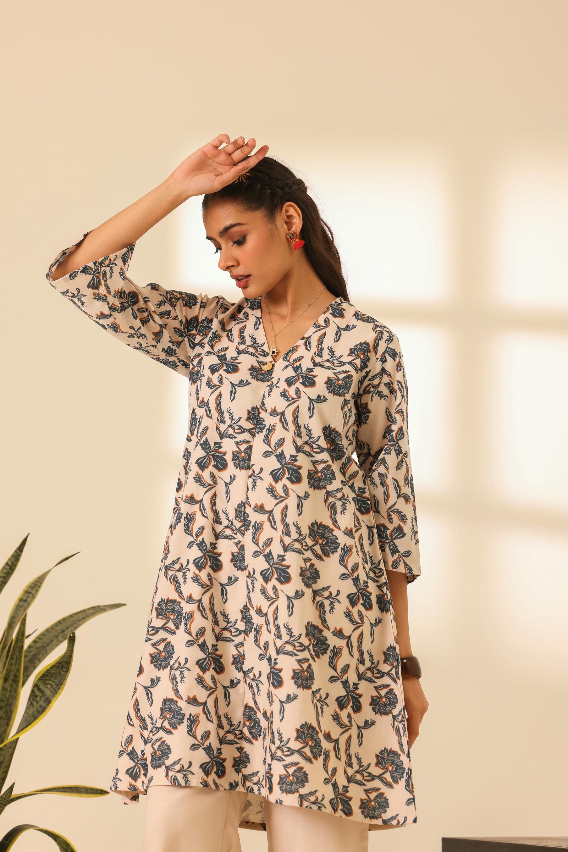 Rangrez Maple Dust A Line Kurta Set
