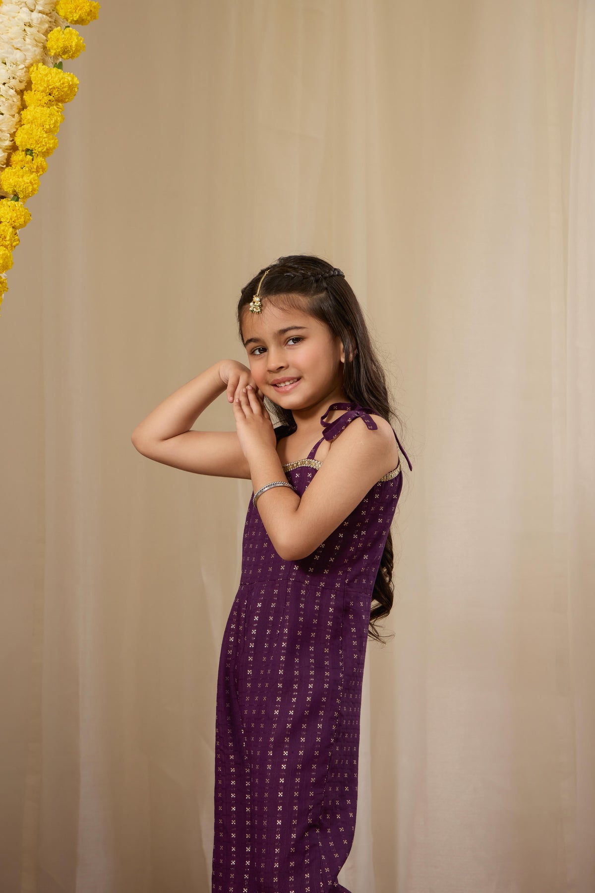 Alaya Kids Peak Purple Jumpsuit