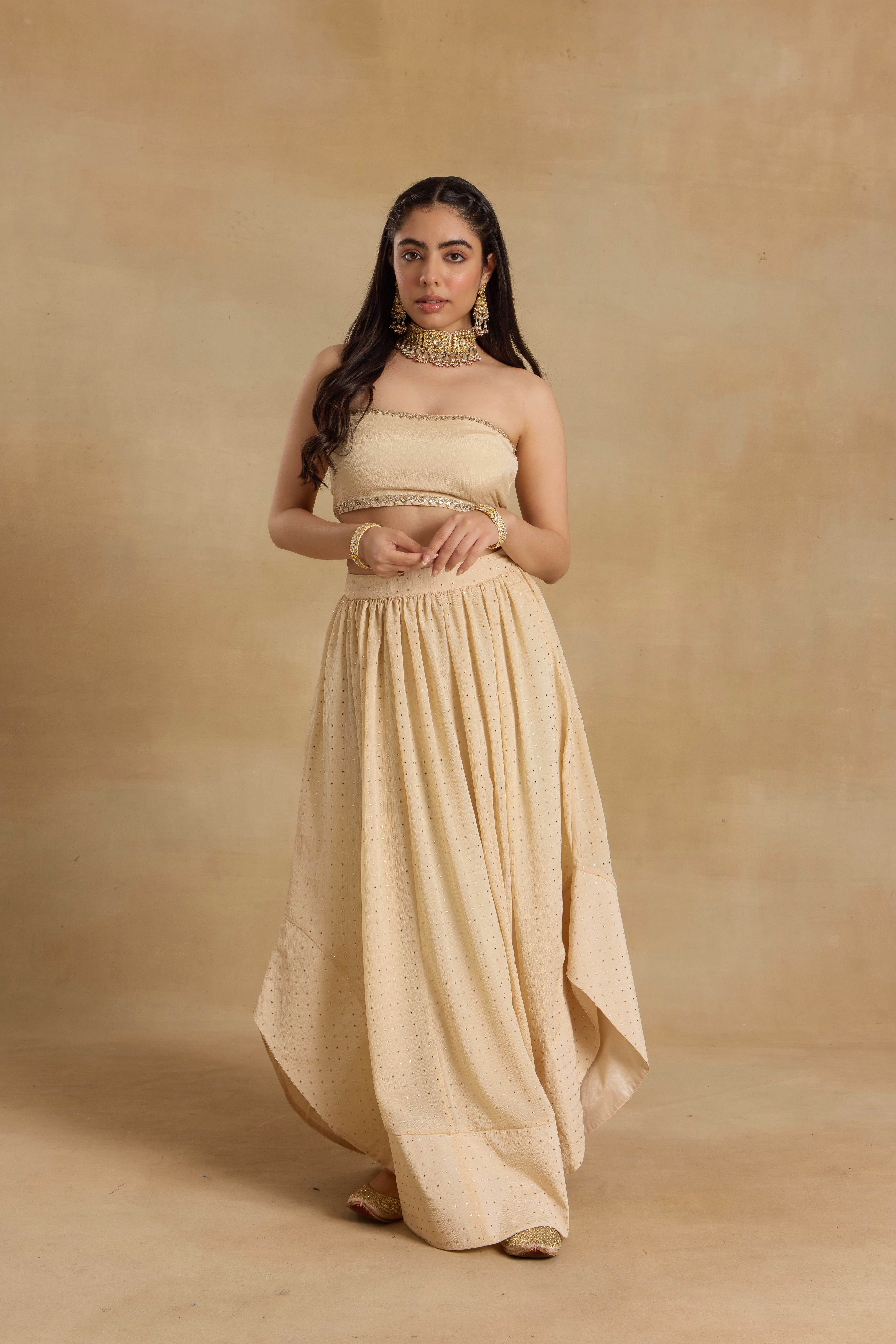 Alaya Heer Ivory Eyes On Me Lehenga Set
