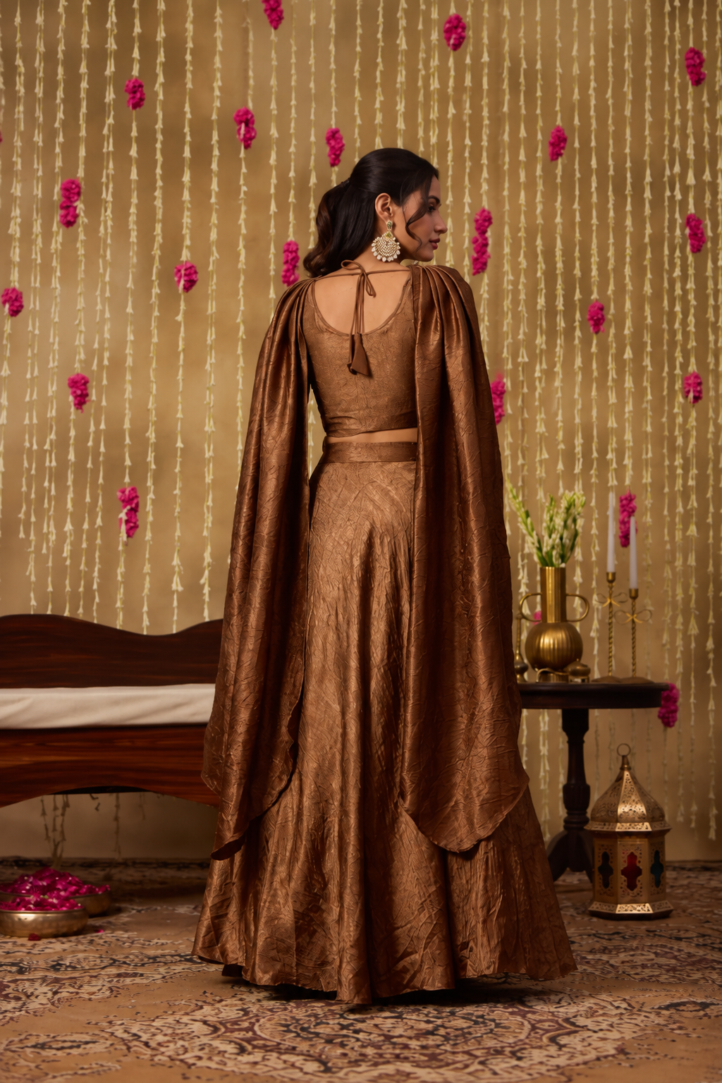 Jhoom Mint Embroidered Overlay Set