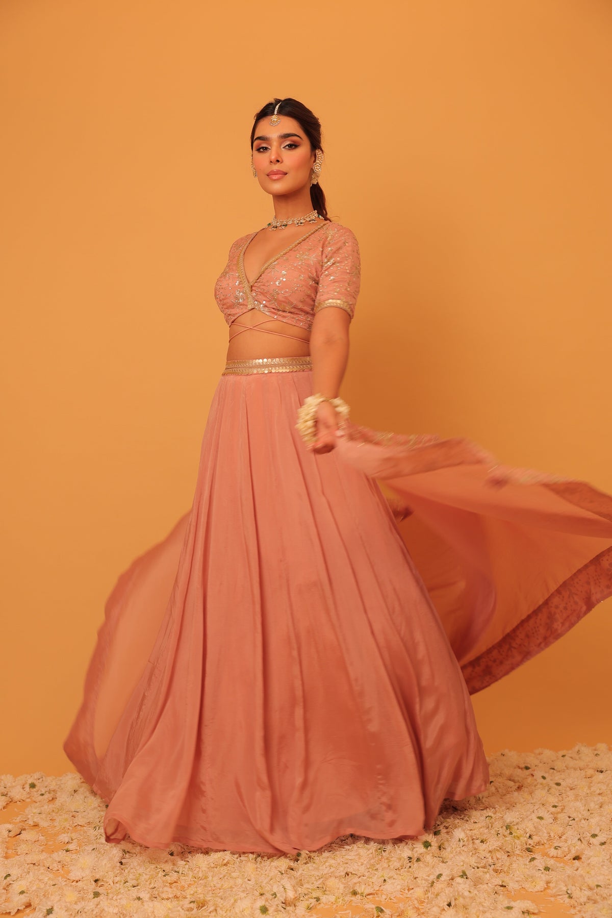 Alaya Mehfil Blush Pink Lehenga Set