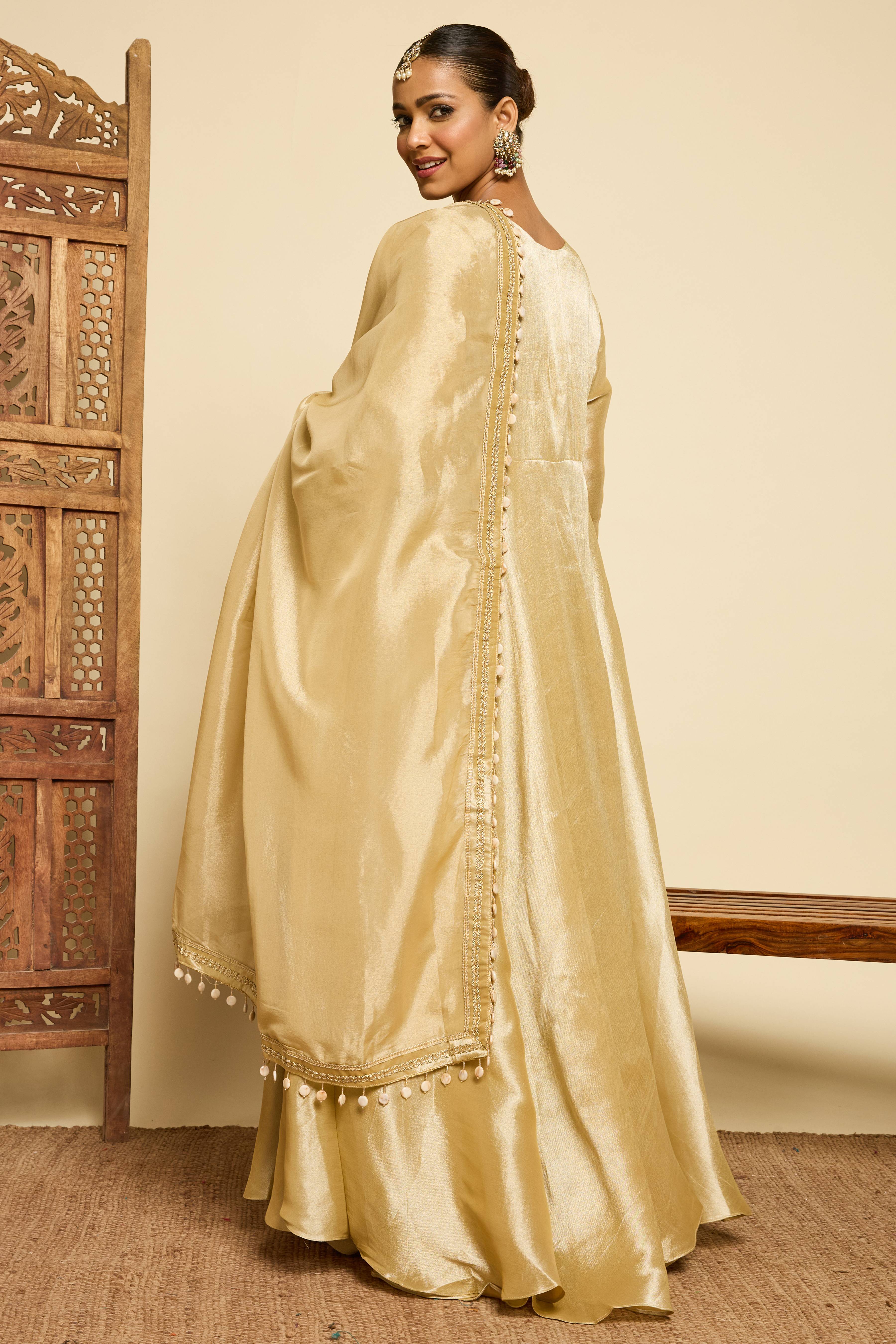Malang Gold Anarkali Set