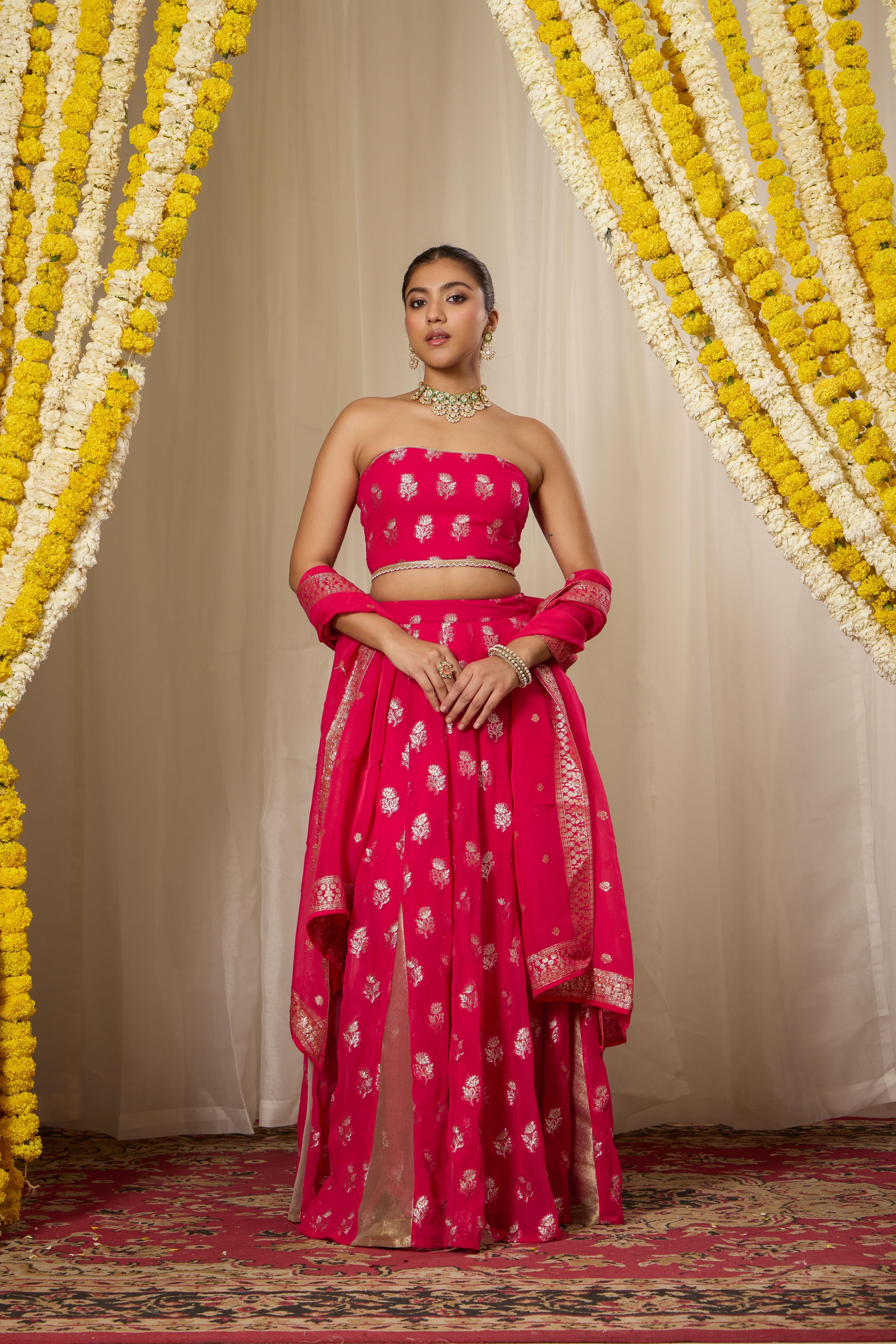 Malang Rich Fuchsia Pink Lehenga Set