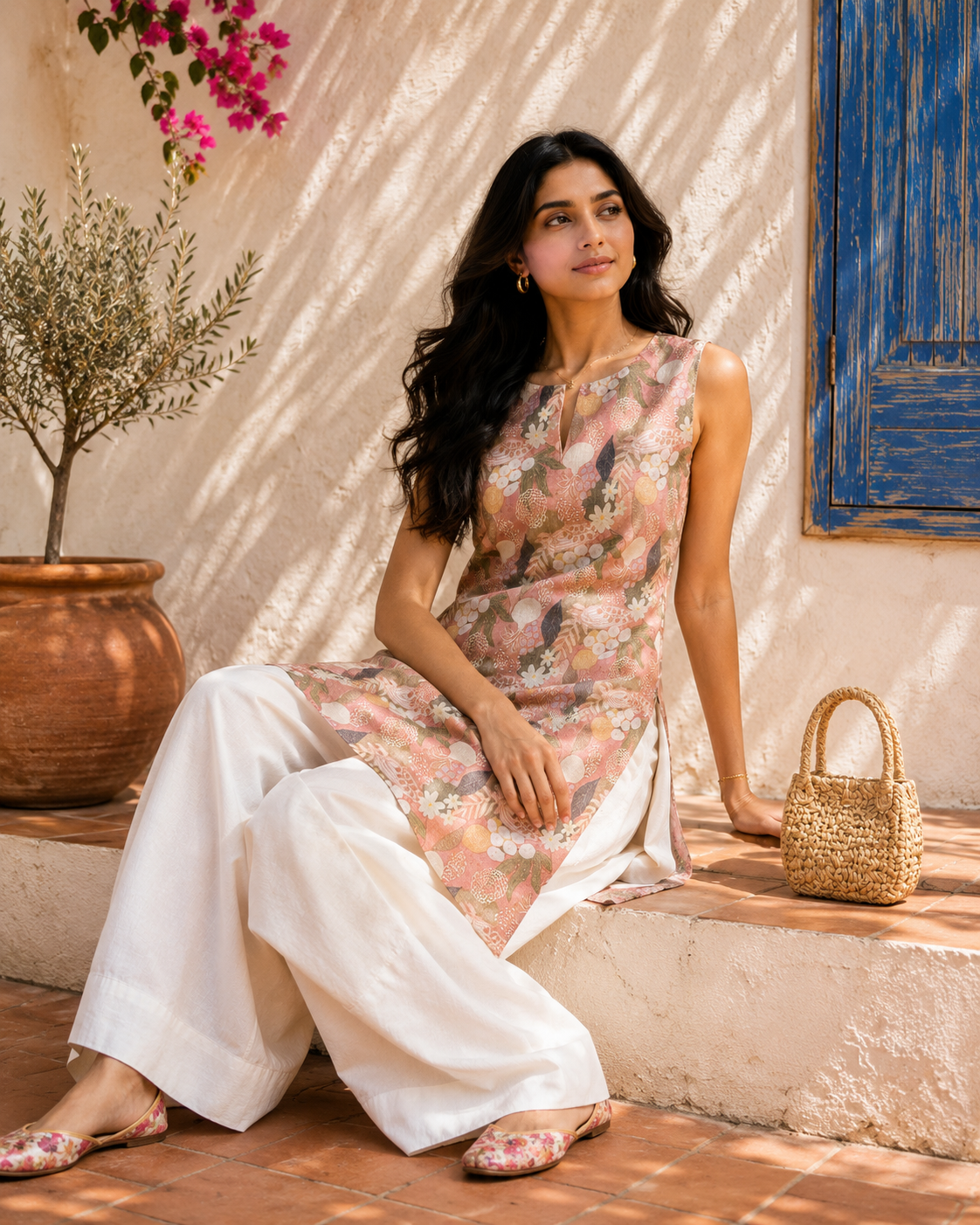 Aahista Dusty Rose Kurta Set 3