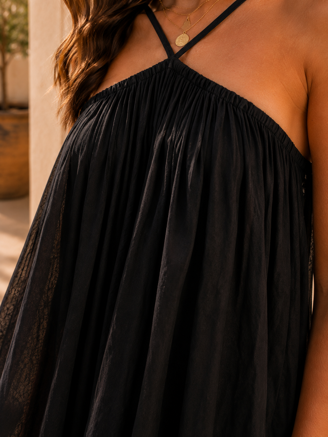 Amalfi Midnight Halter Short Dress 2