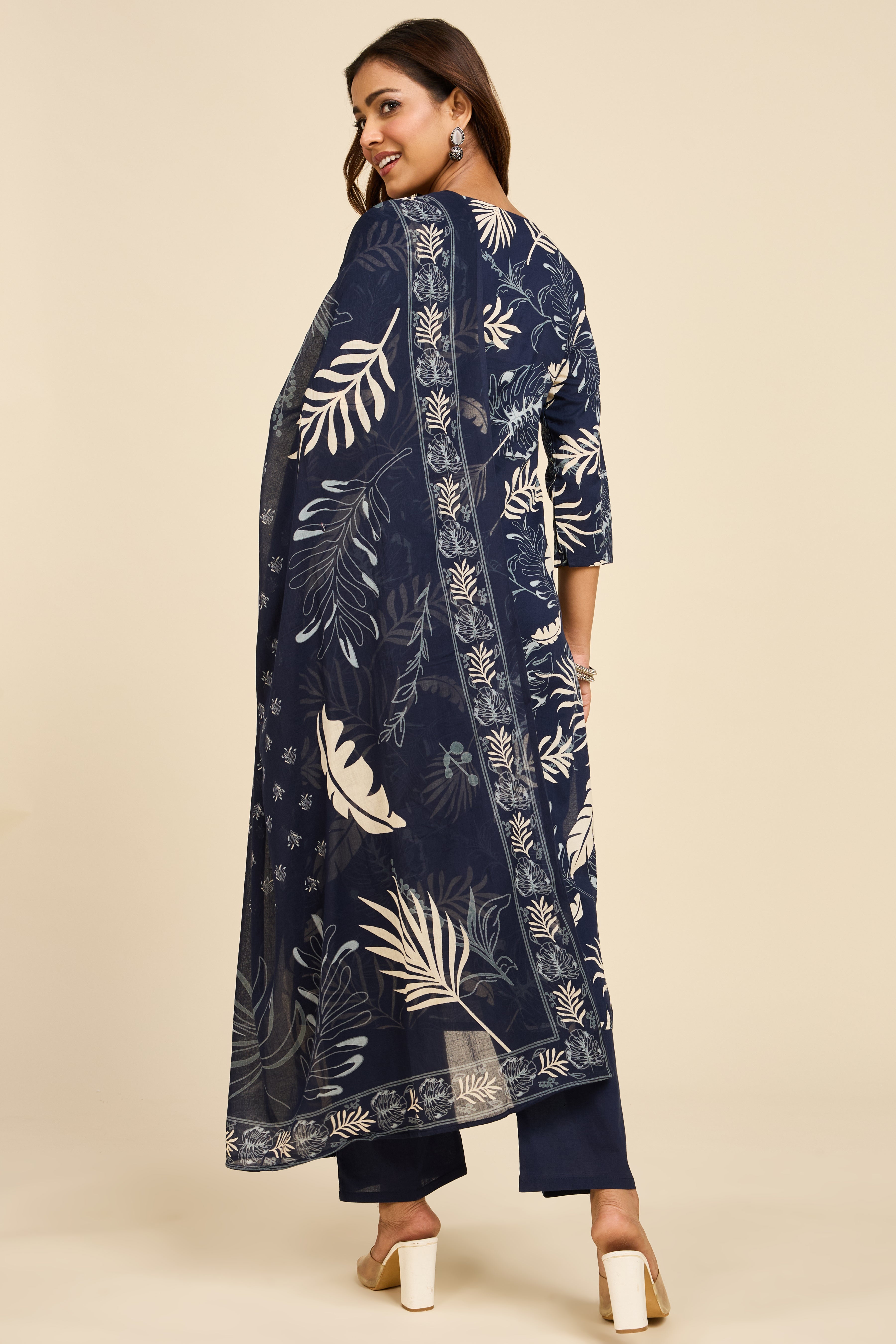 Alaya Select Navy Fern Kurta Set