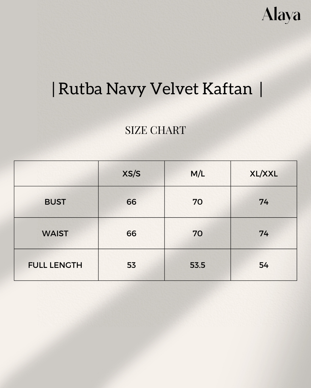 Rutba Navy Velvet Kaftan