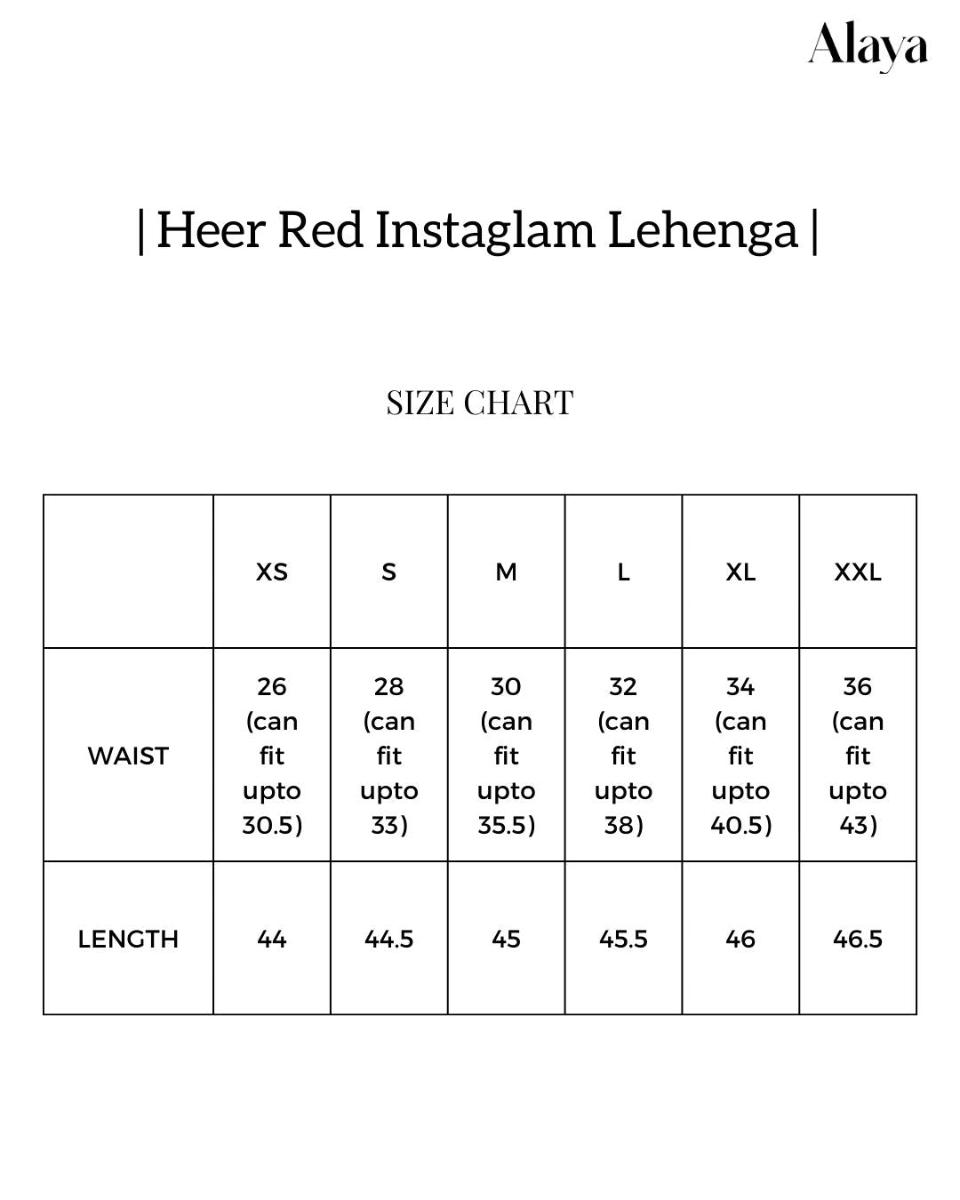 Alaya Heer Red Instaglam Lehenga Set