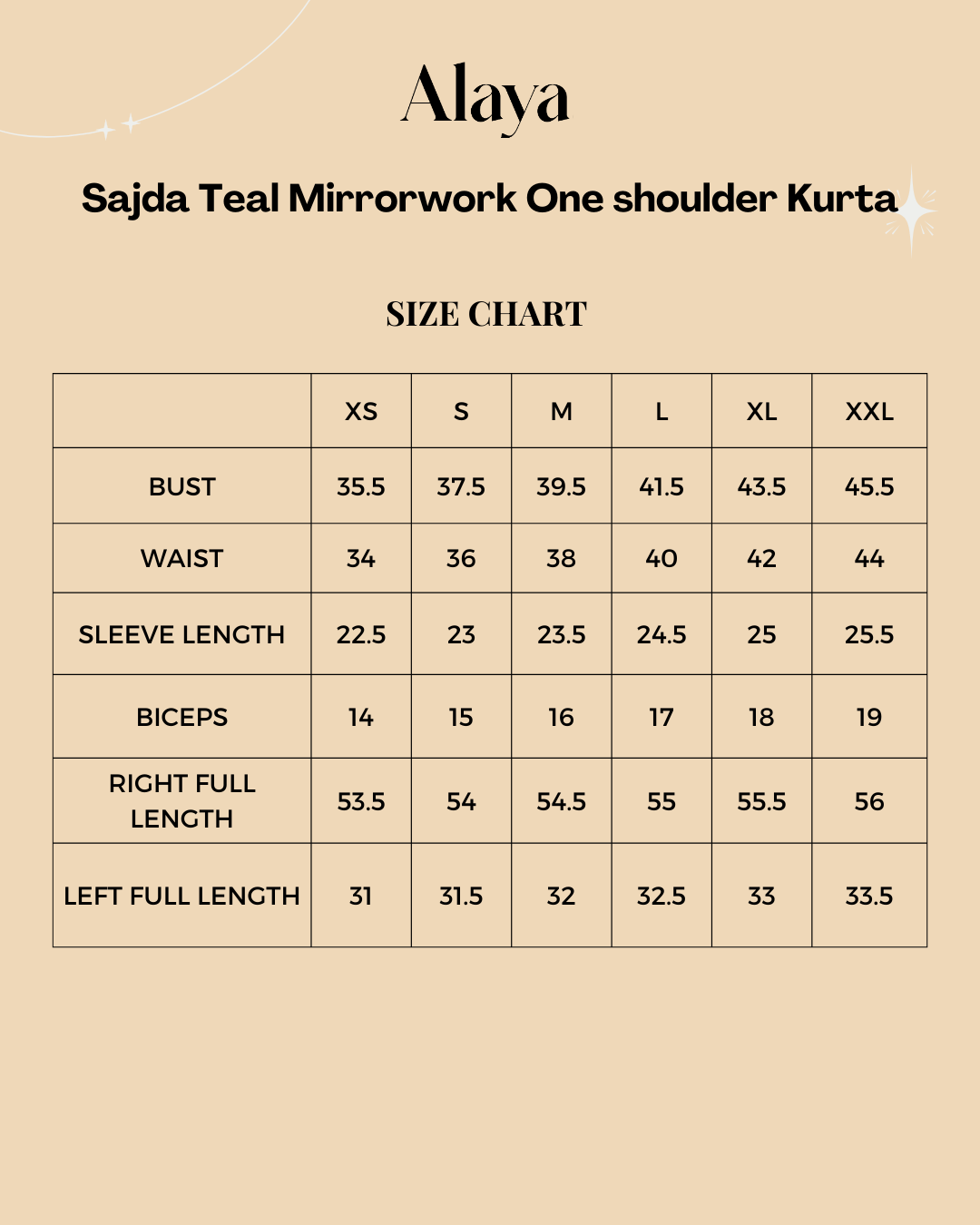 Sajda Teal Mirrorwork One shoulder Kurta