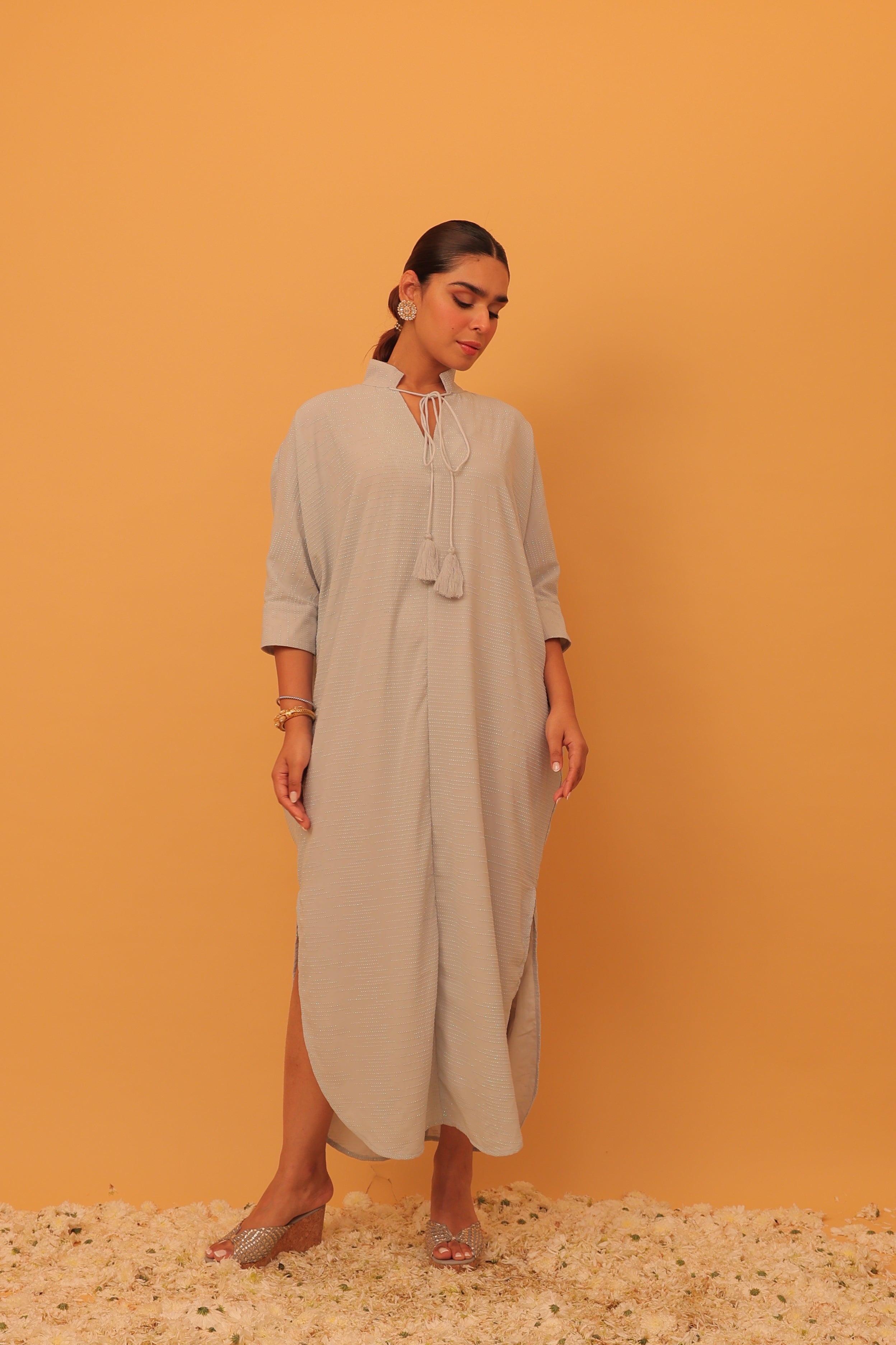 Alaya Mehfil Powder Blue Kaftan