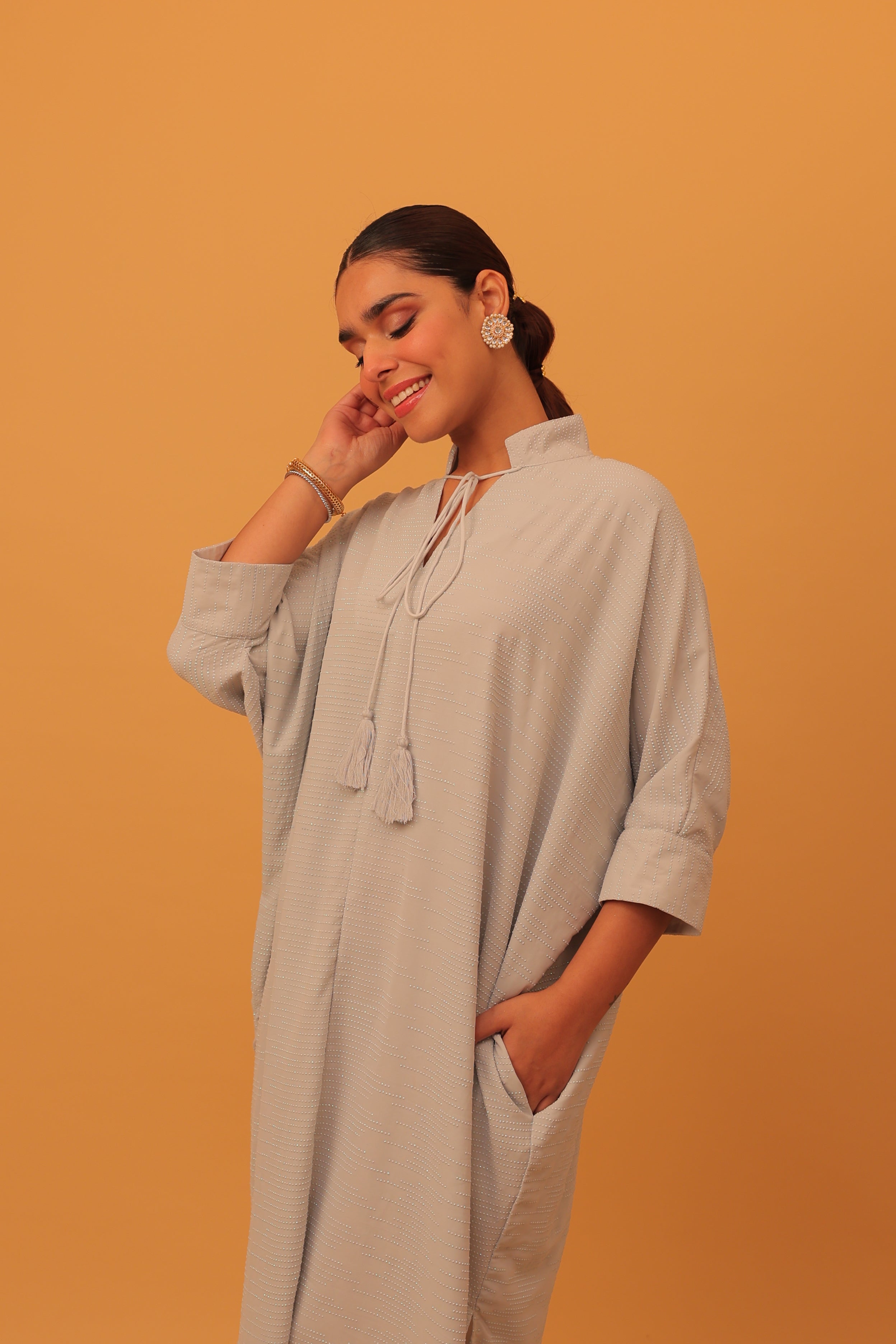 Alaya Mehfil Powder Blue Kaftan