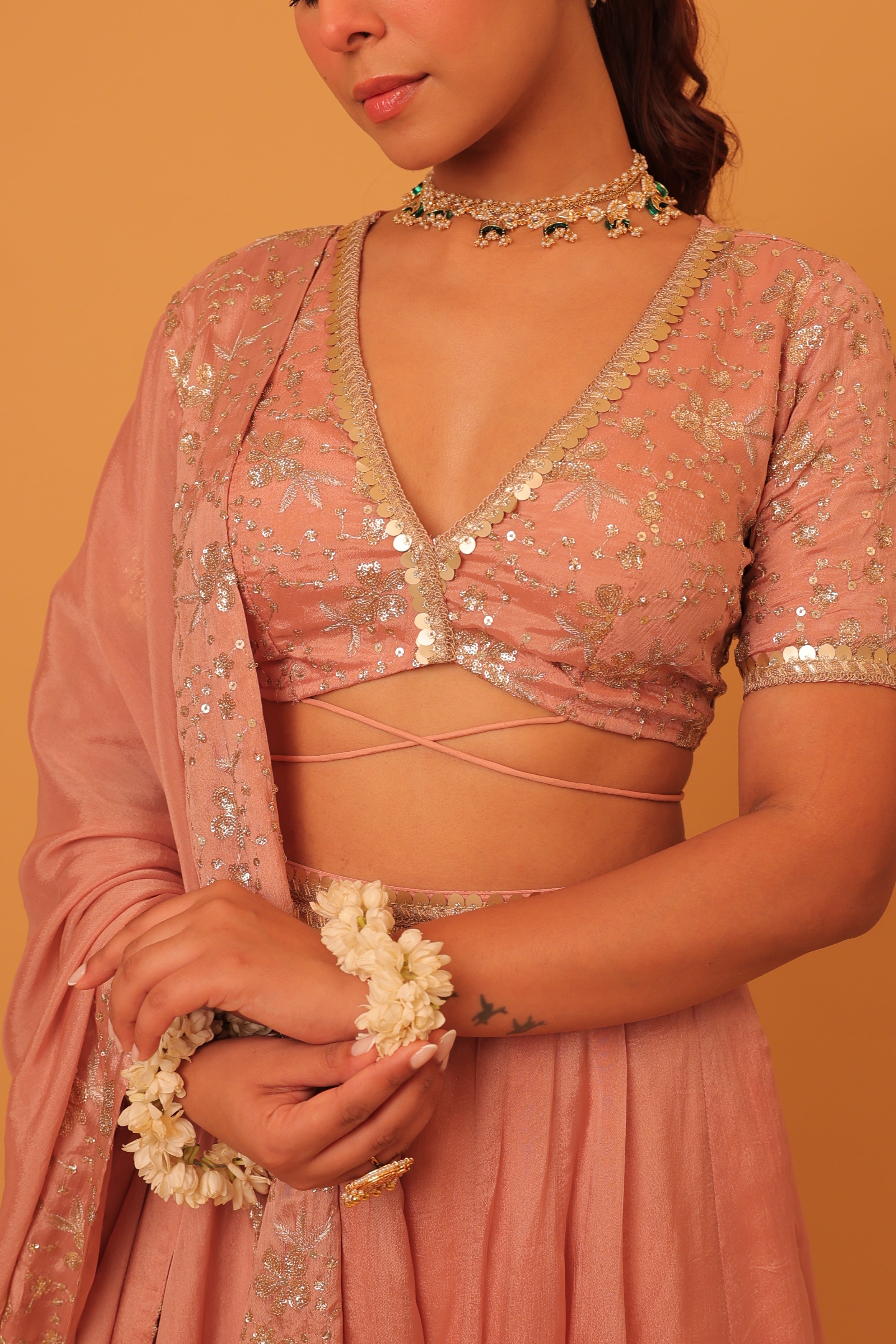 Alaya Mehfil Blush Pink Lehenga Set