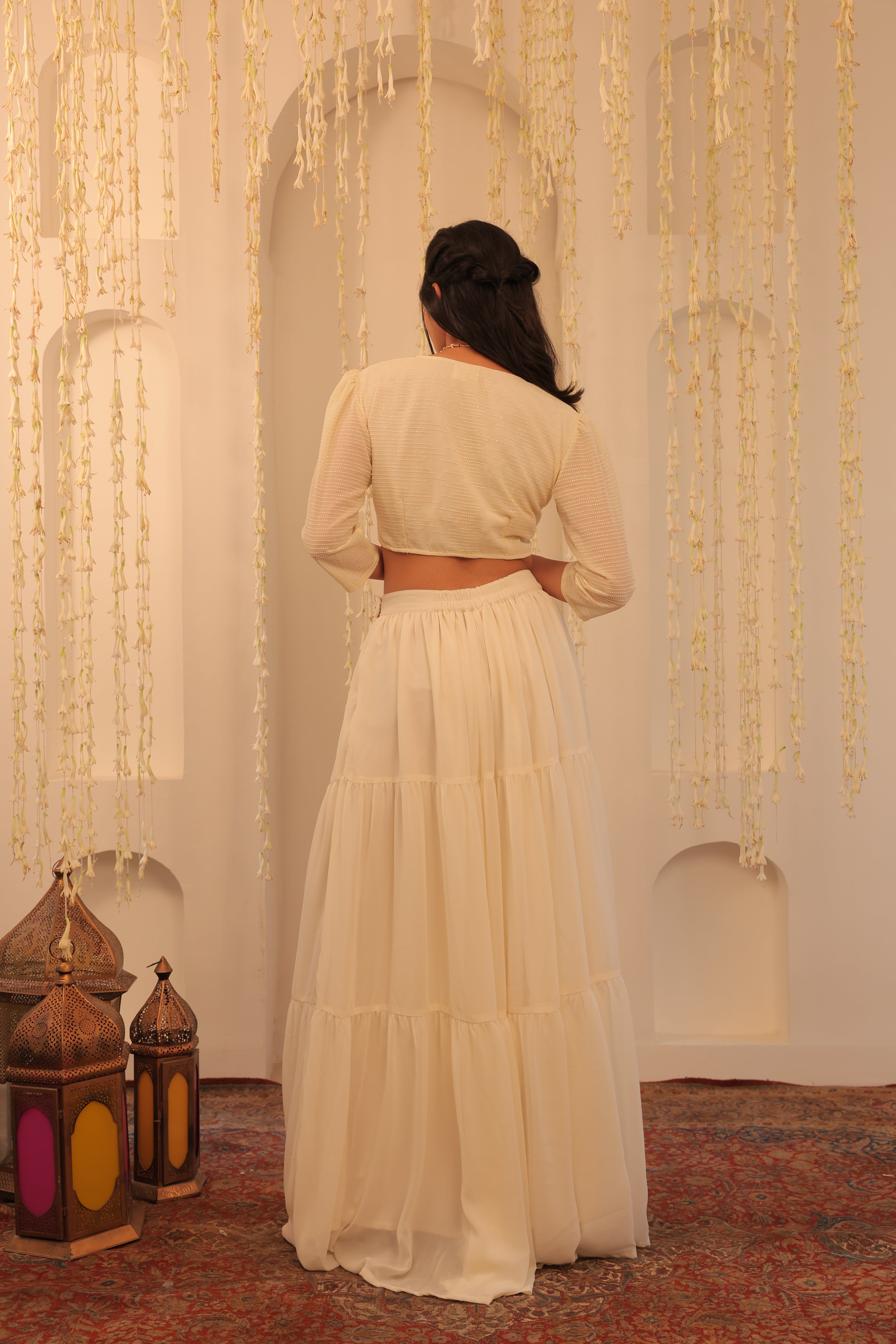 Alaya Mehfil Ivory Lehenga Set