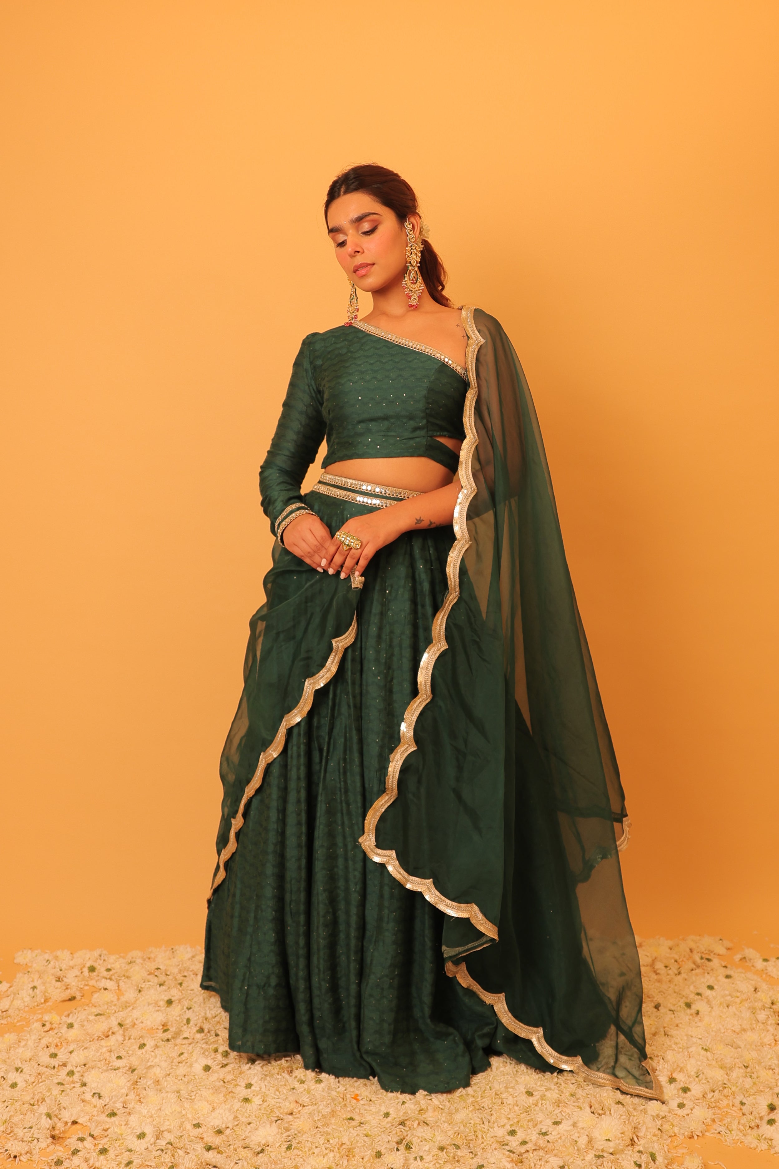 Alaya Mehfil Ruby Green Lehenga Set