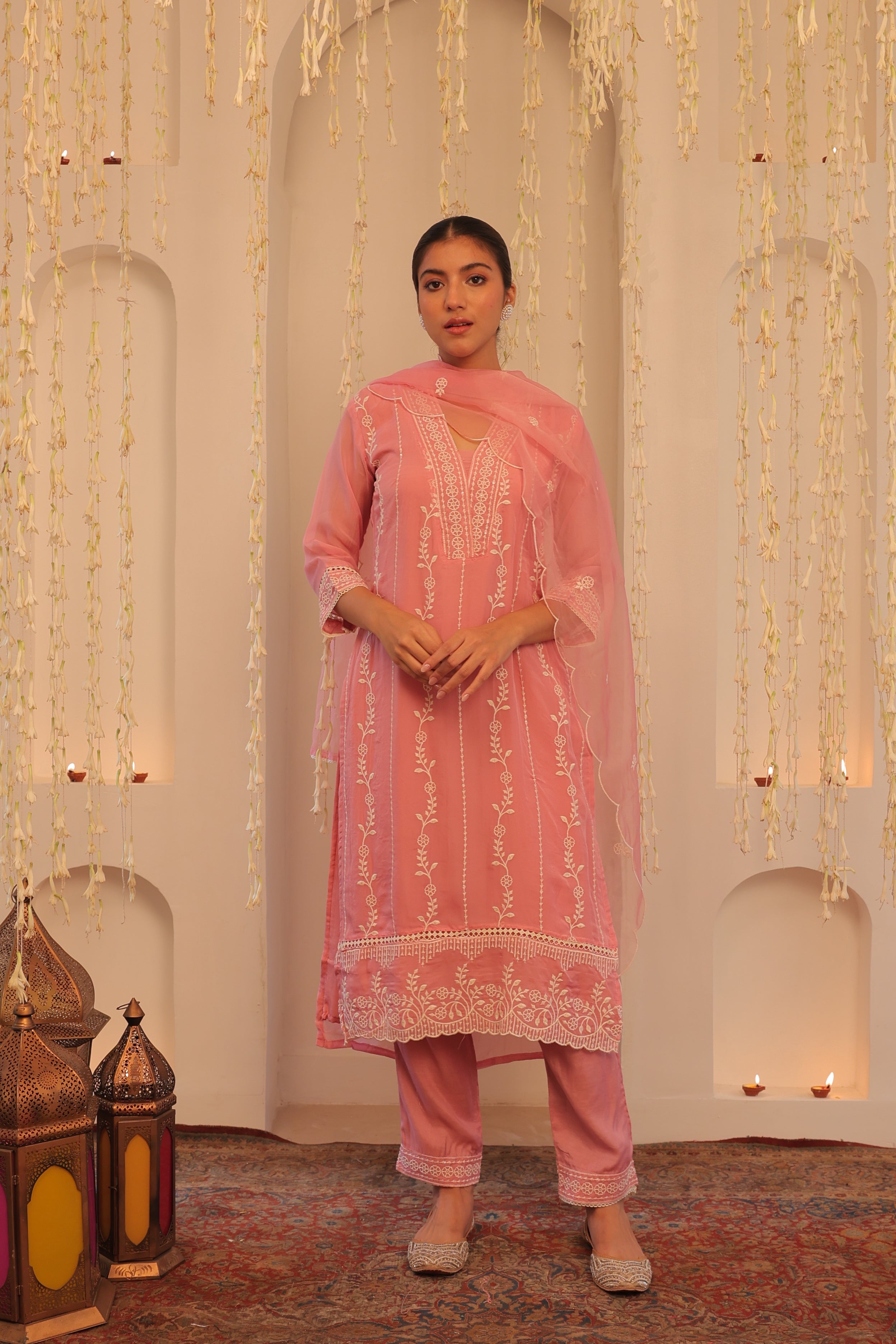 Alaya Mehfil Dusty Rose Kurta Set