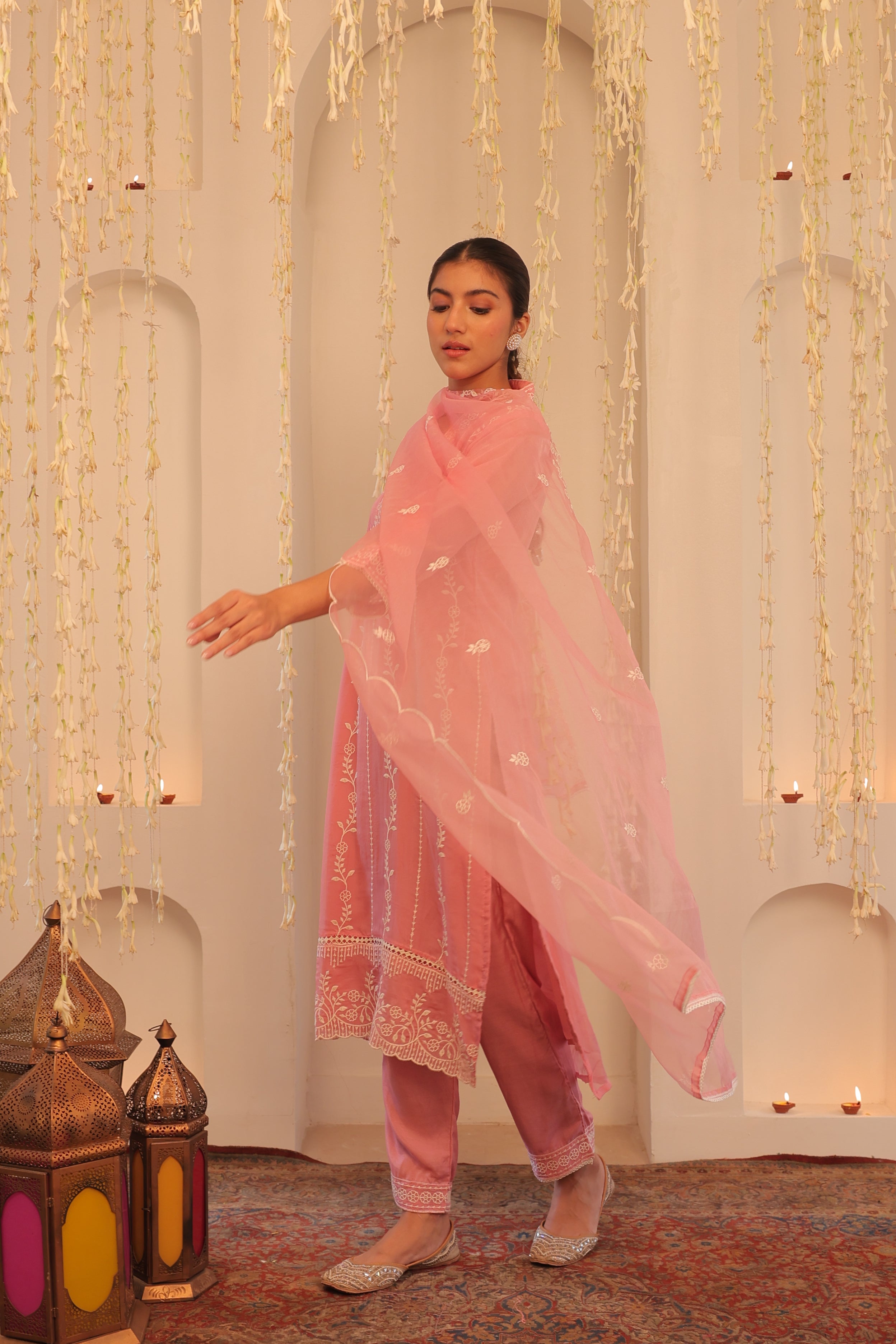 Alaya Mehfil Dusty Rose Kurta Set