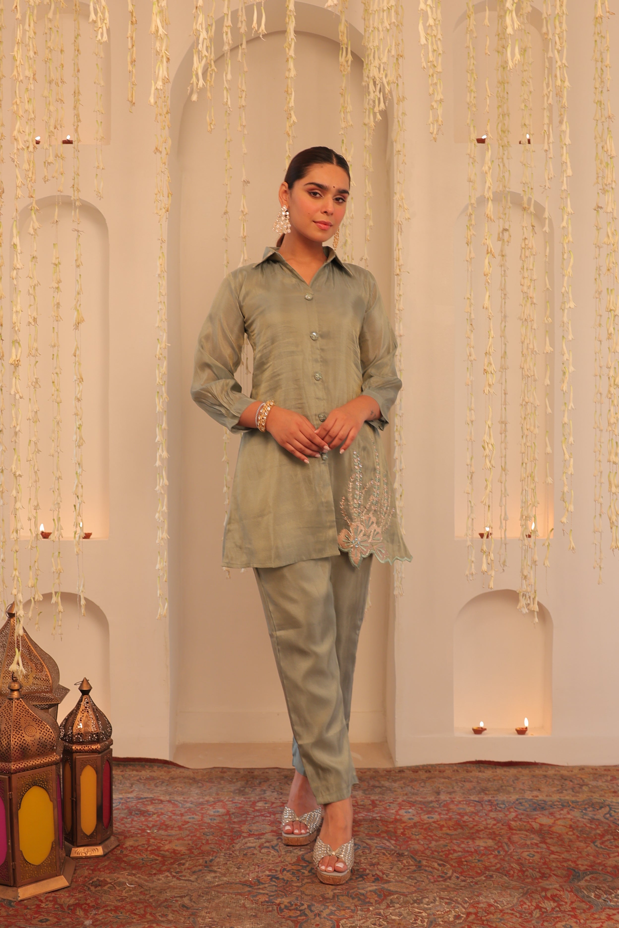 Alaya Mehfil Green Tint Co-ord Set