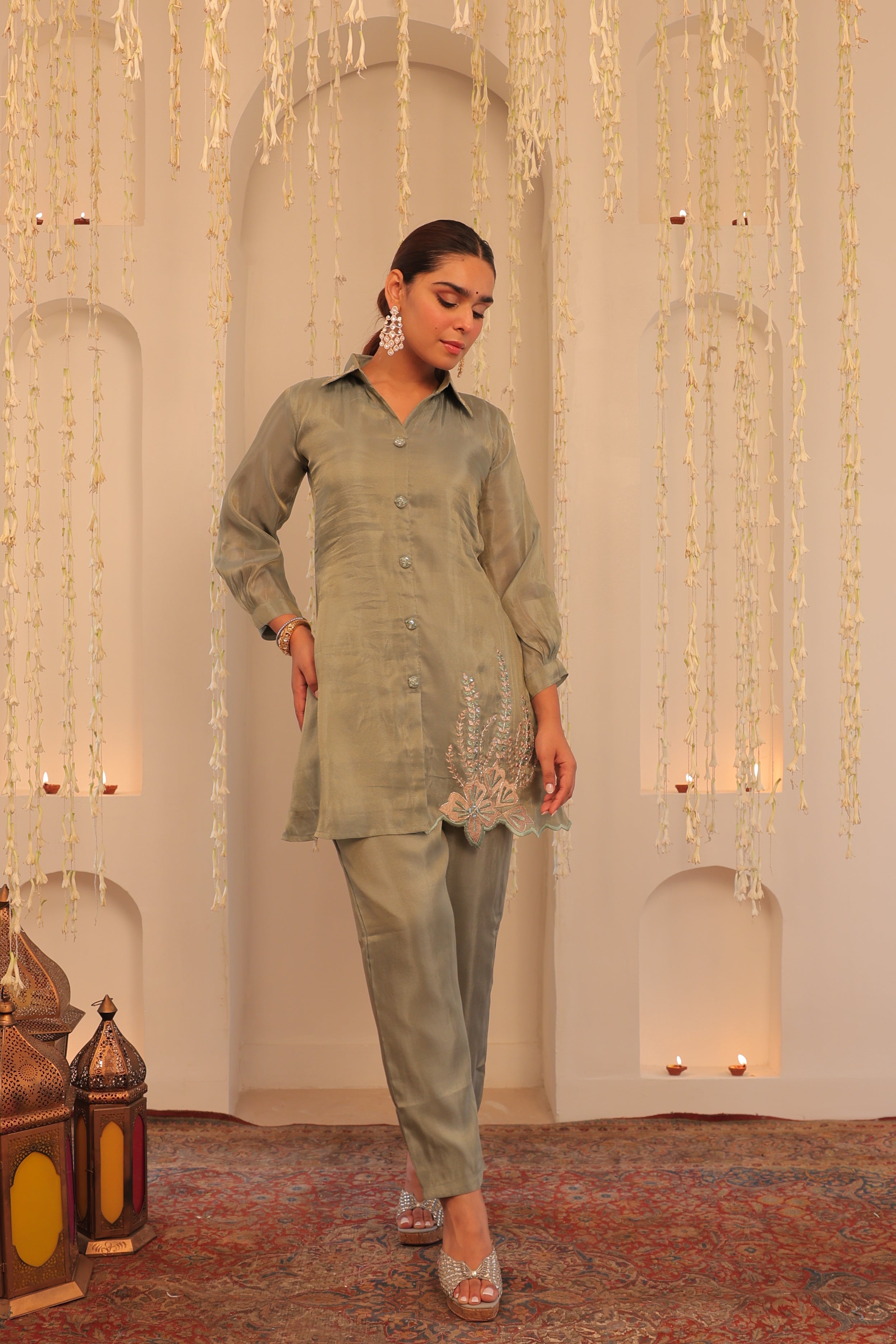 Alaya Mehfil Green Tint Co-ord Set