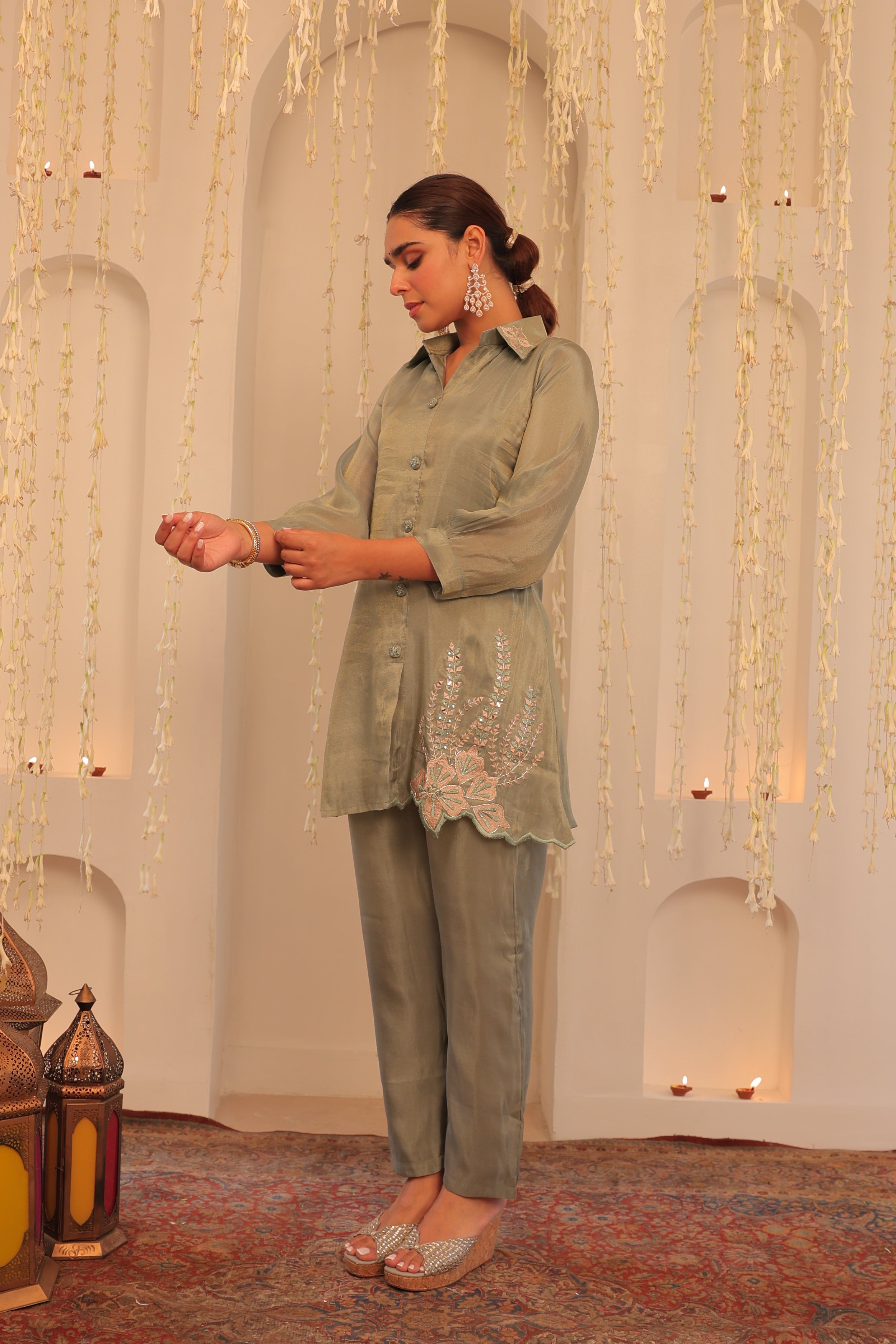 Alaya Mehfil Green Tint Co-ord Set