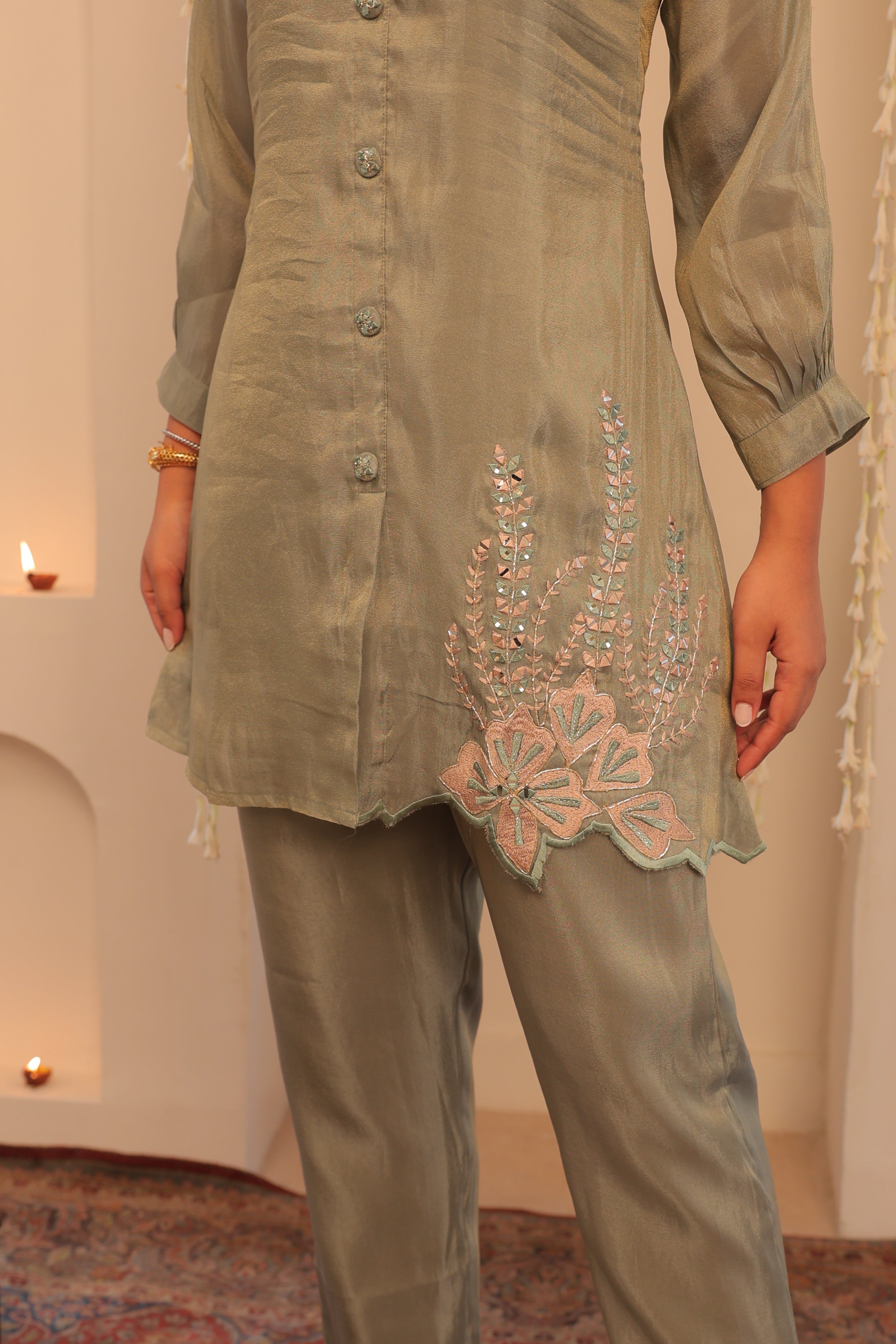 Alaya Mehfil Green Tint Co-ord Set