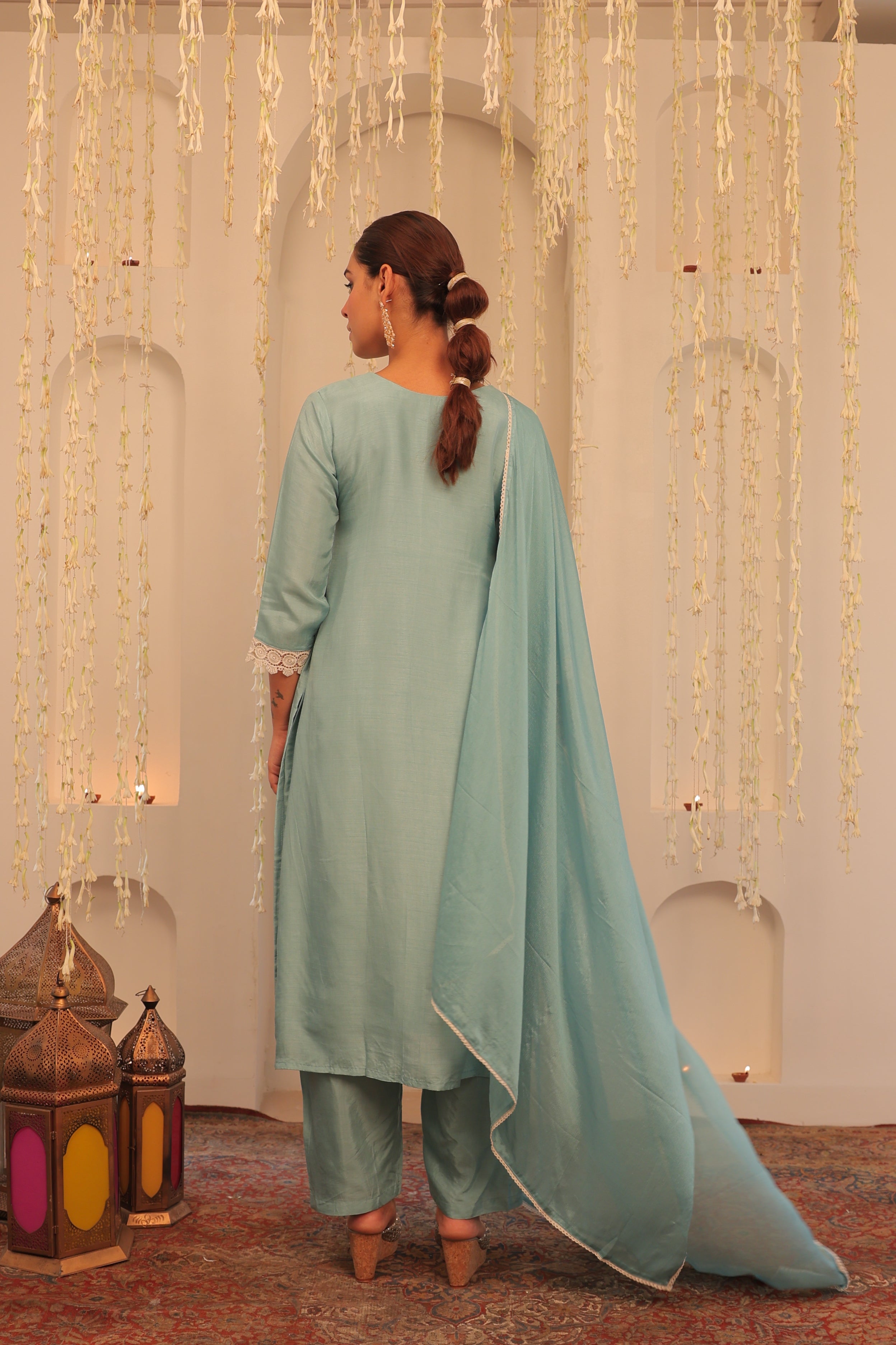 Alaya Mehfil Breeze Blue Kurta Set