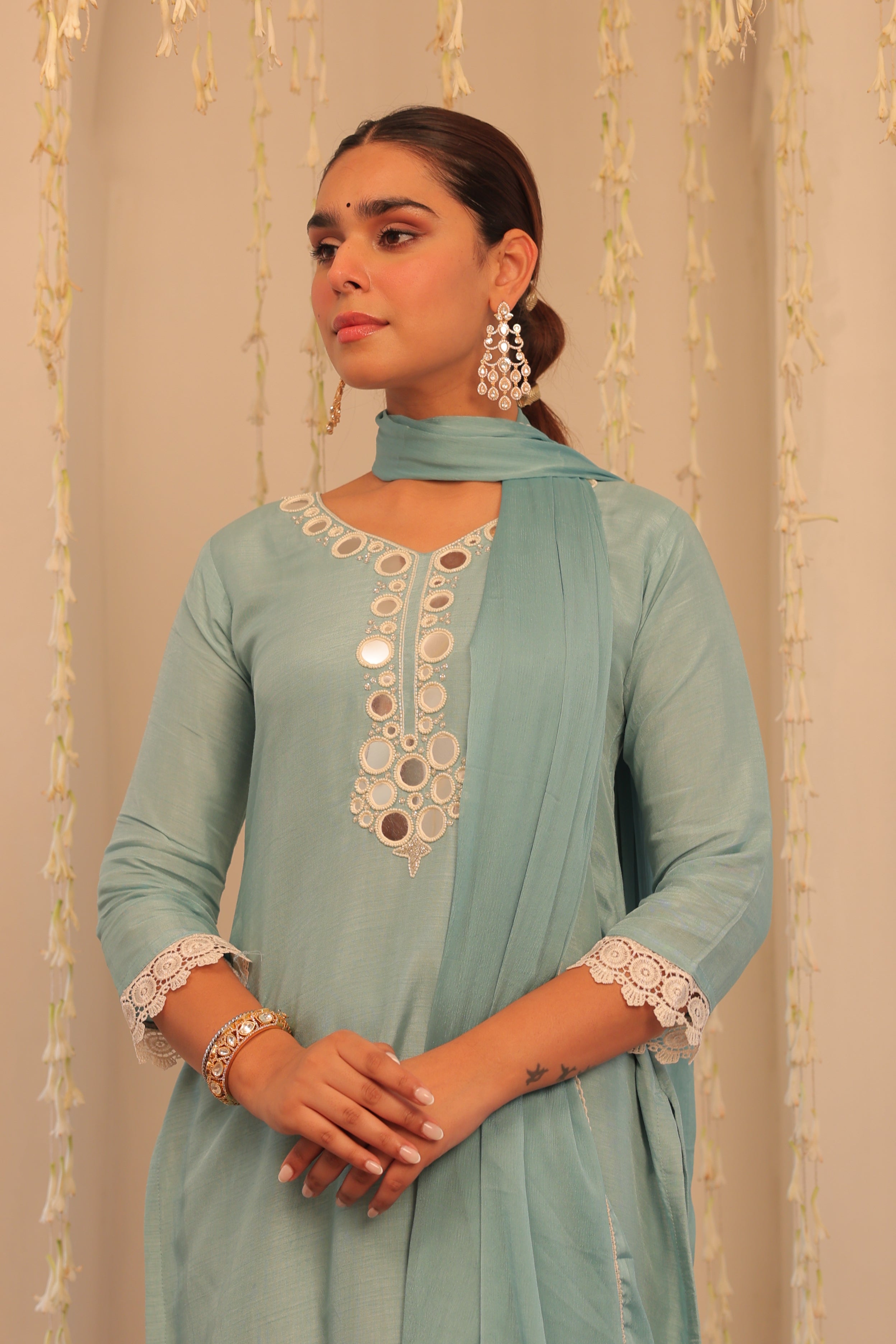 Alaya Mehfil Breeze Blue Kurta Set