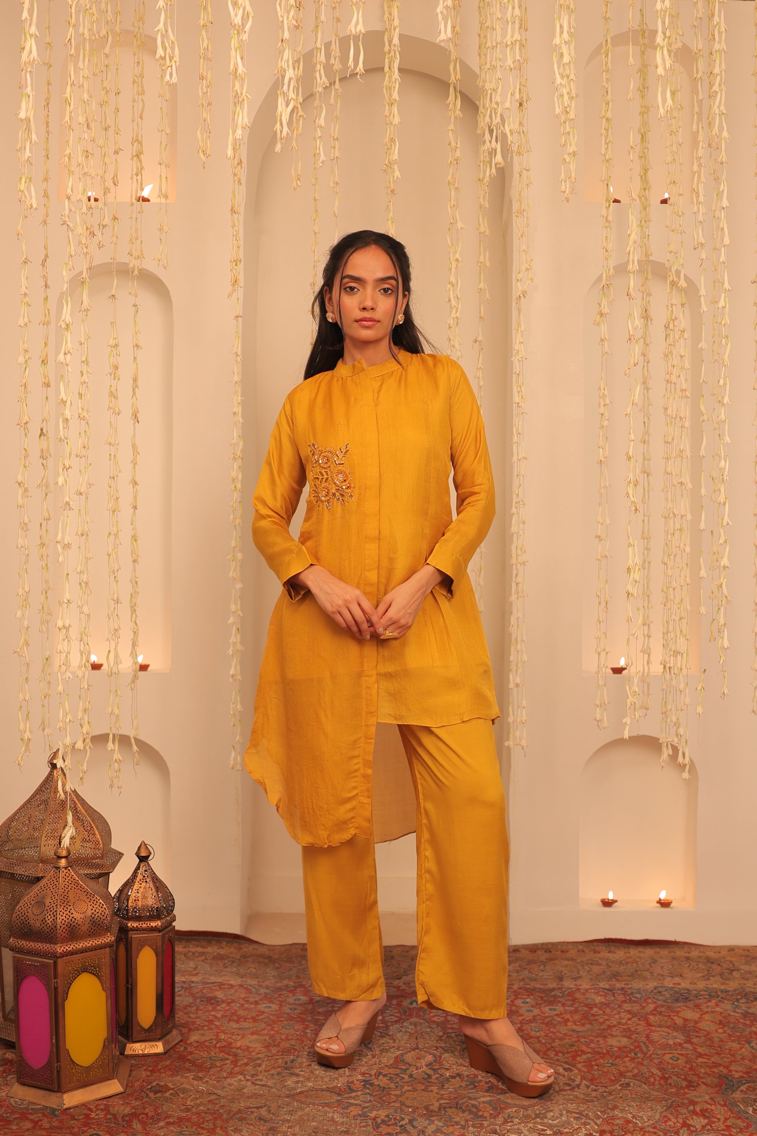 Alaya Mehfil Amber Yellow Kurta Set