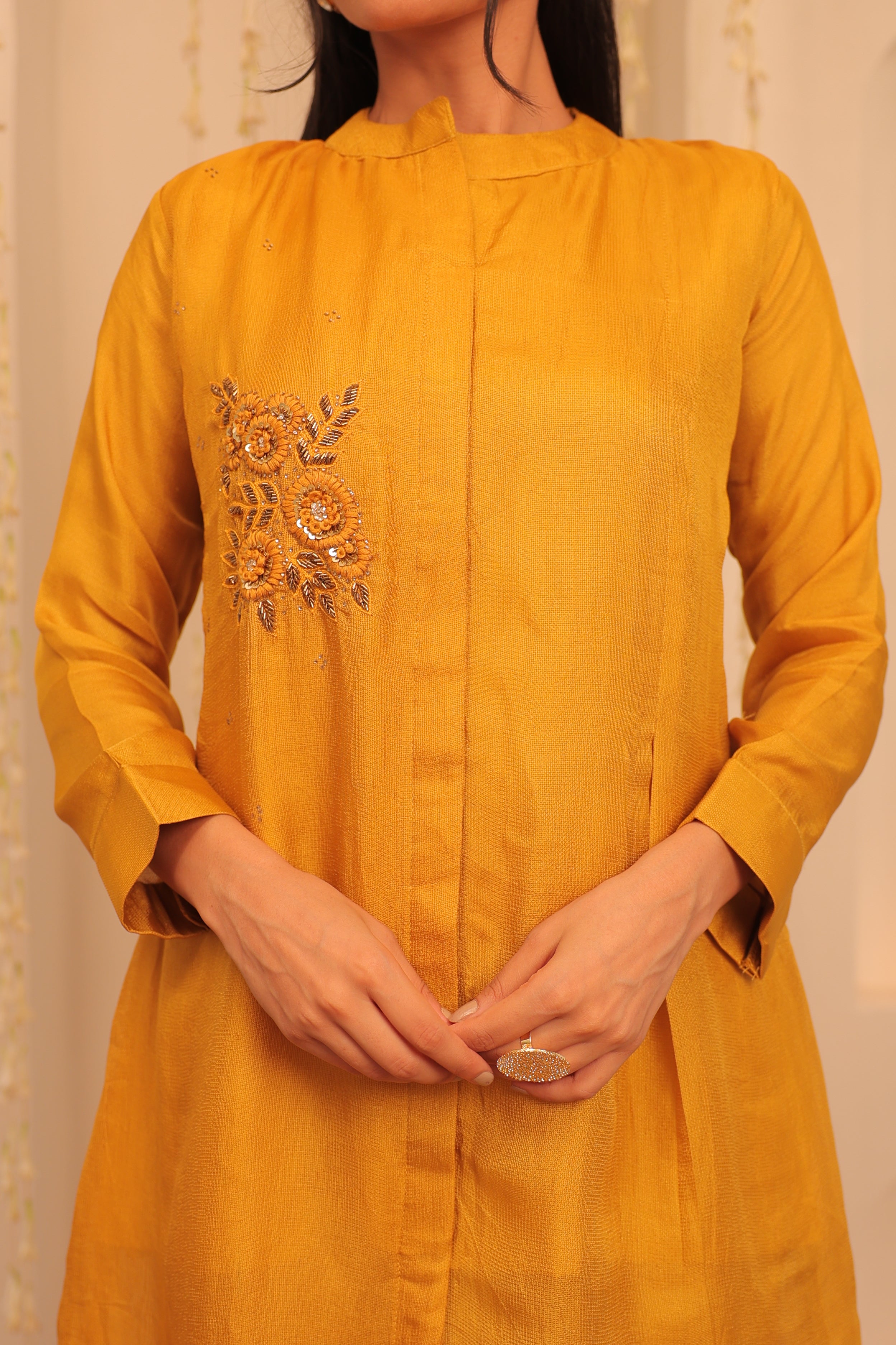 Alaya Mehfil Amber Yellow Kurta Set