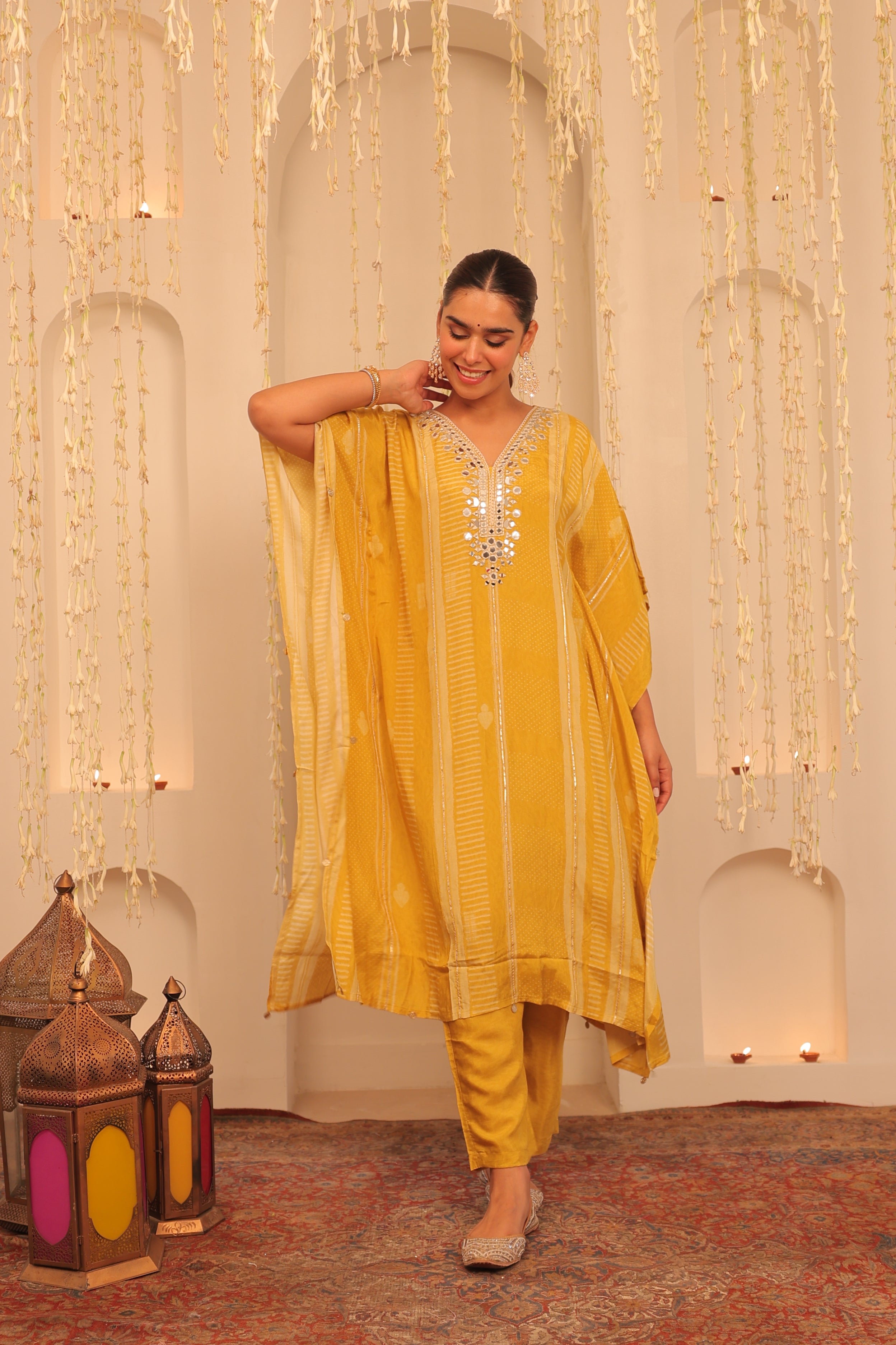 Alaya Mehfil Sunshine Kaftan Set