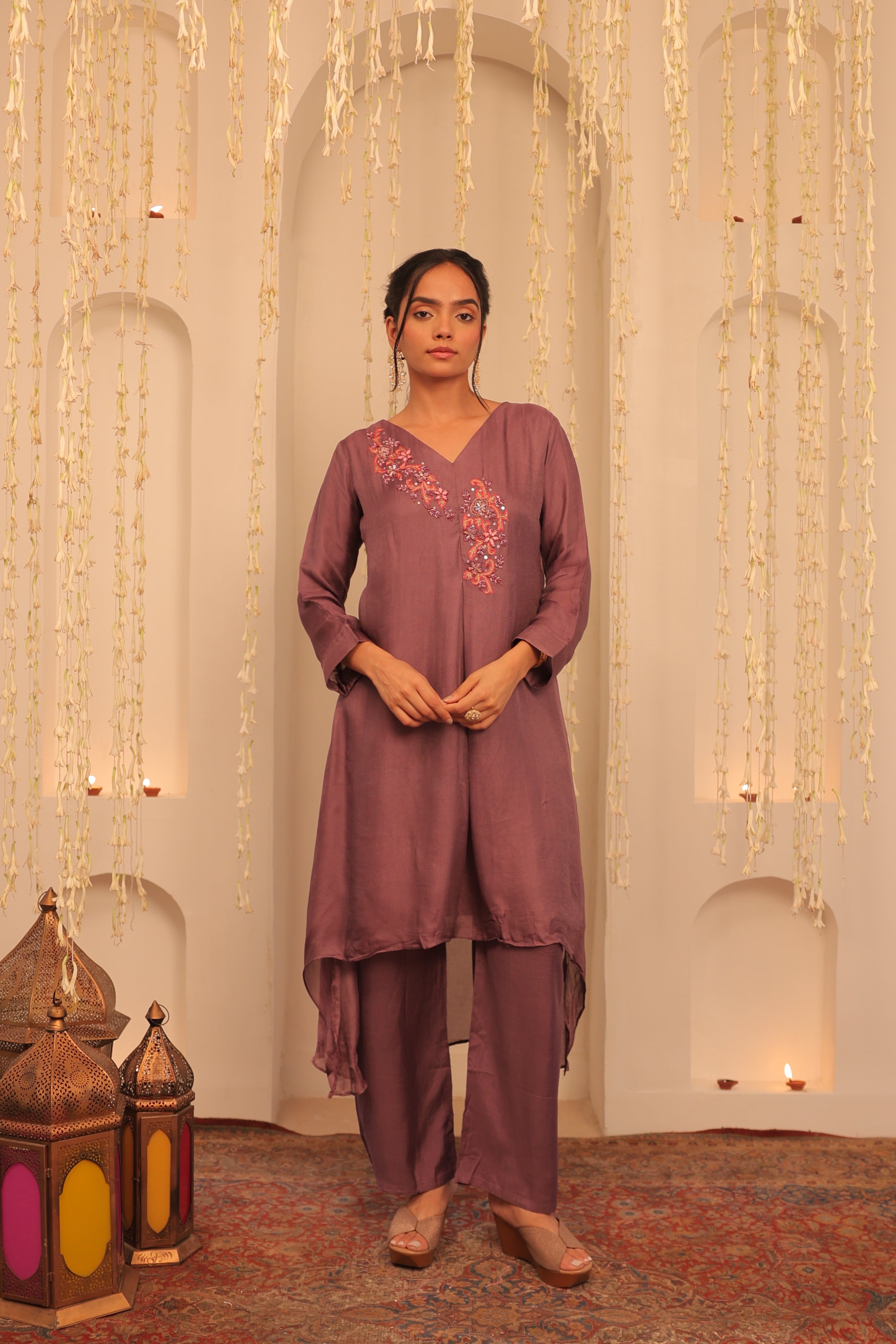 Alaya Mehfil Mulberry Kurta Set