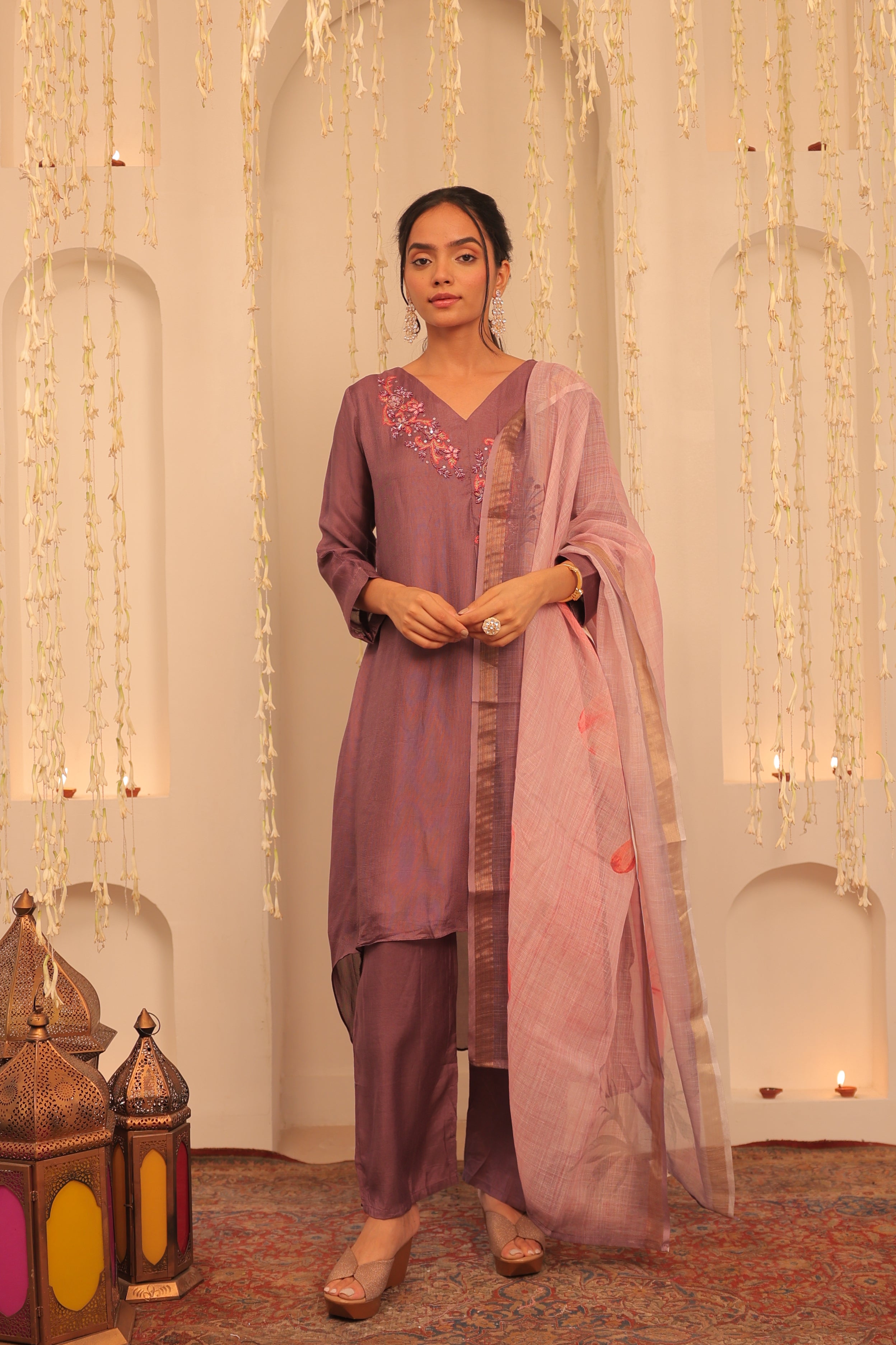 Alaya Mehfil Mulberry Kurta Set