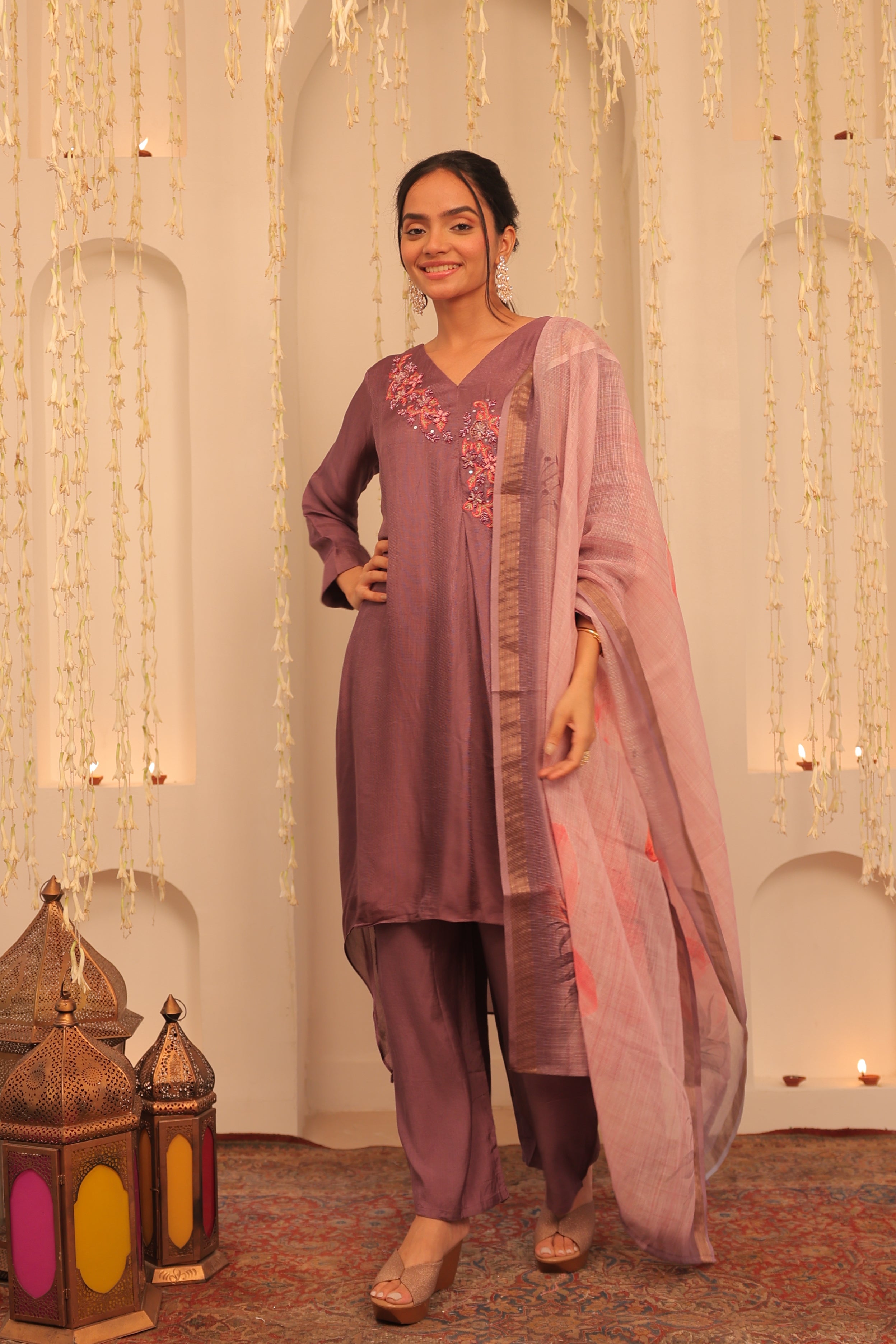 Alaya Mehfil Mulberry Kurta Set