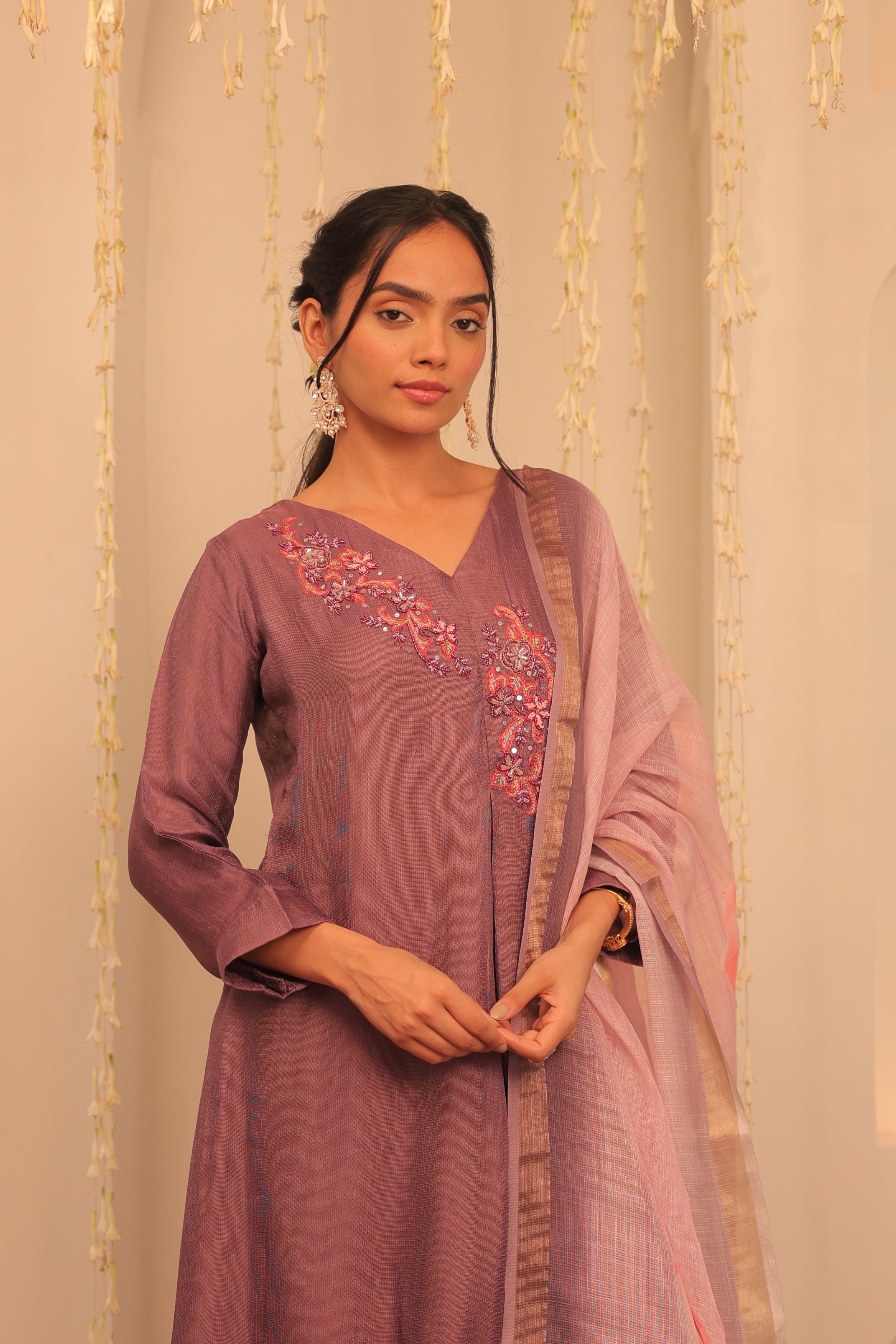 Alaya Mehfil Mulberry Kurta Set