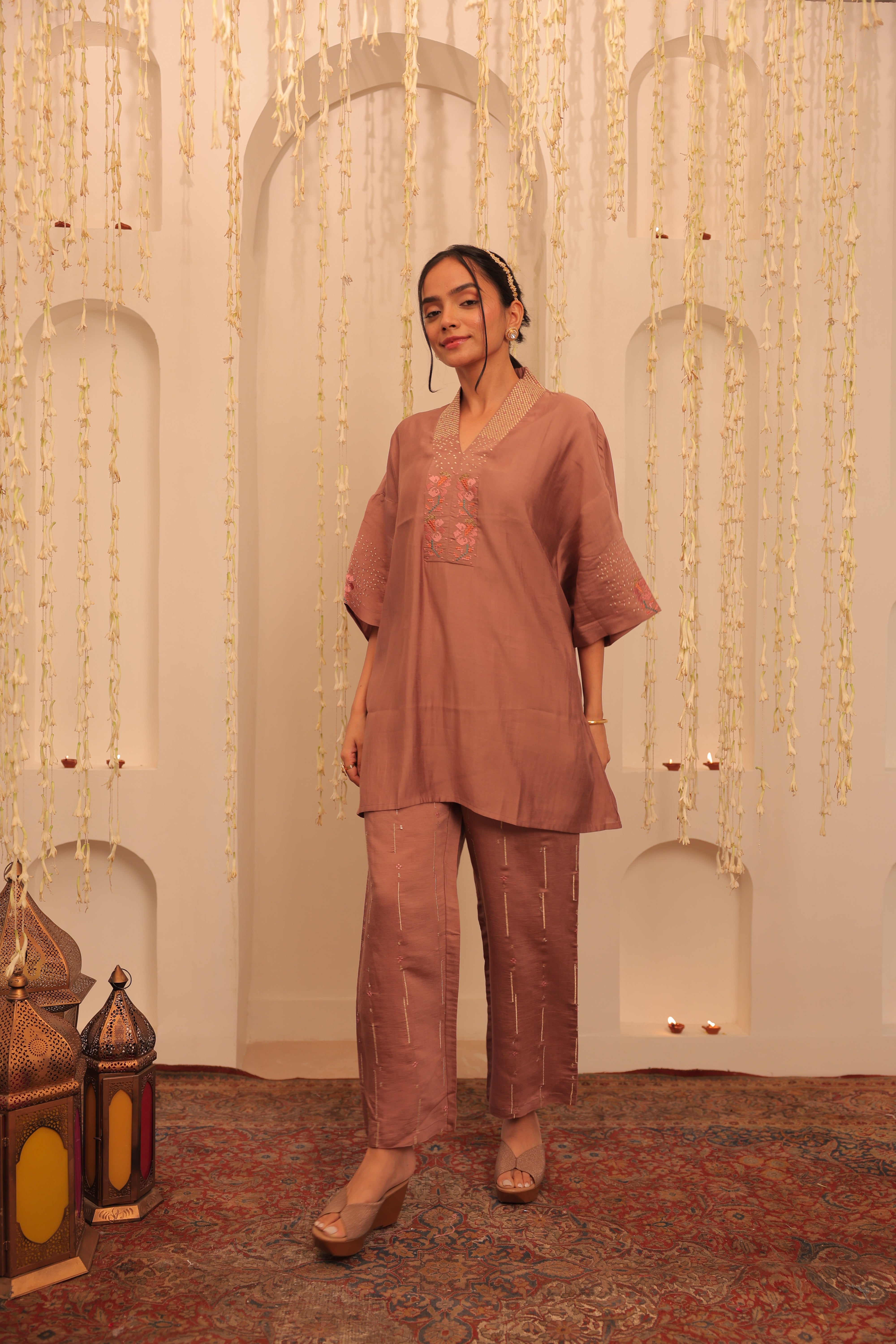 Alaya Mehfil Hazelnut Brown Kurta Set