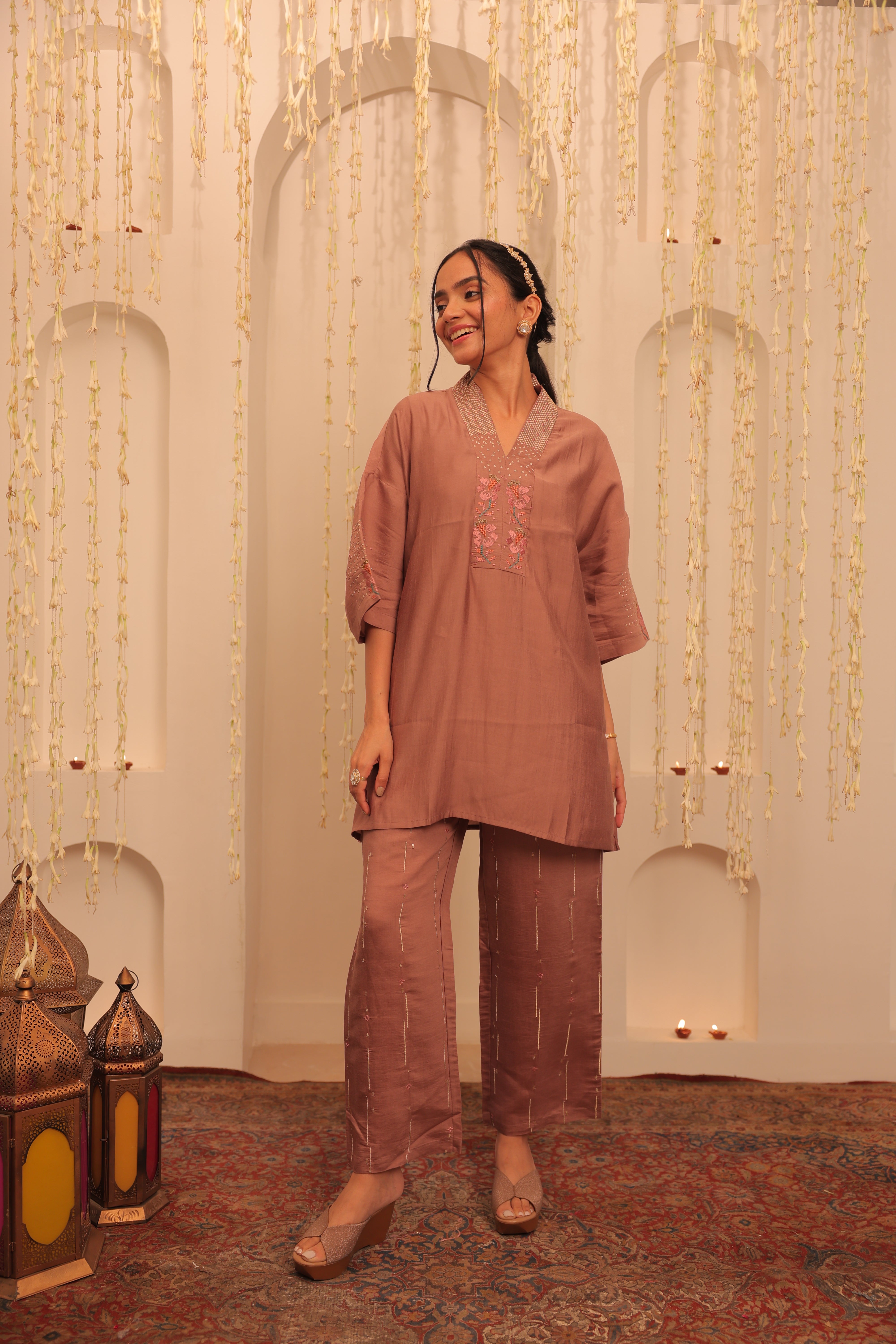 Alaya Mehfil Hazelnut Brown Kurta Set