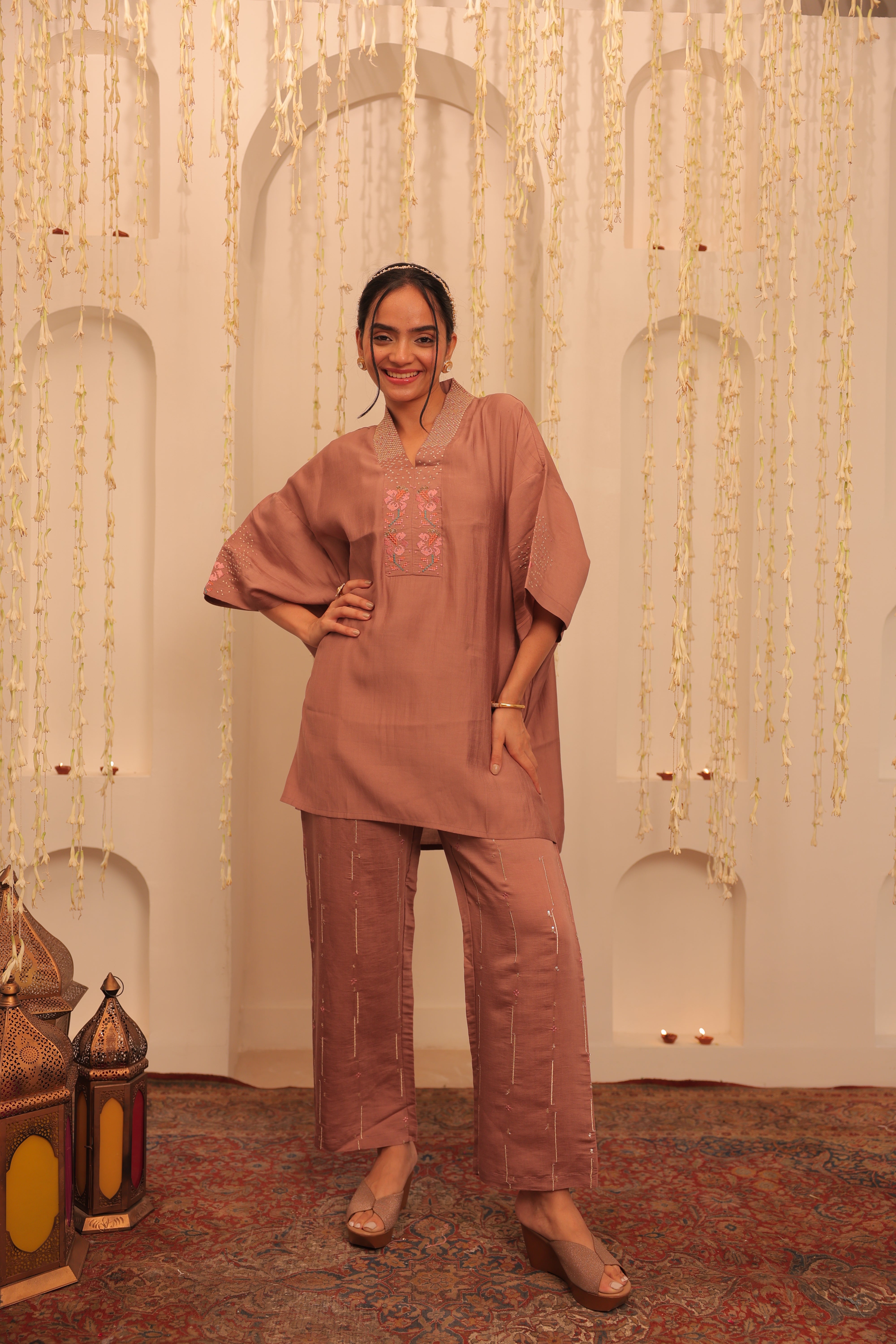 Alaya Mehfil Hazelnut Brown Kurta Set