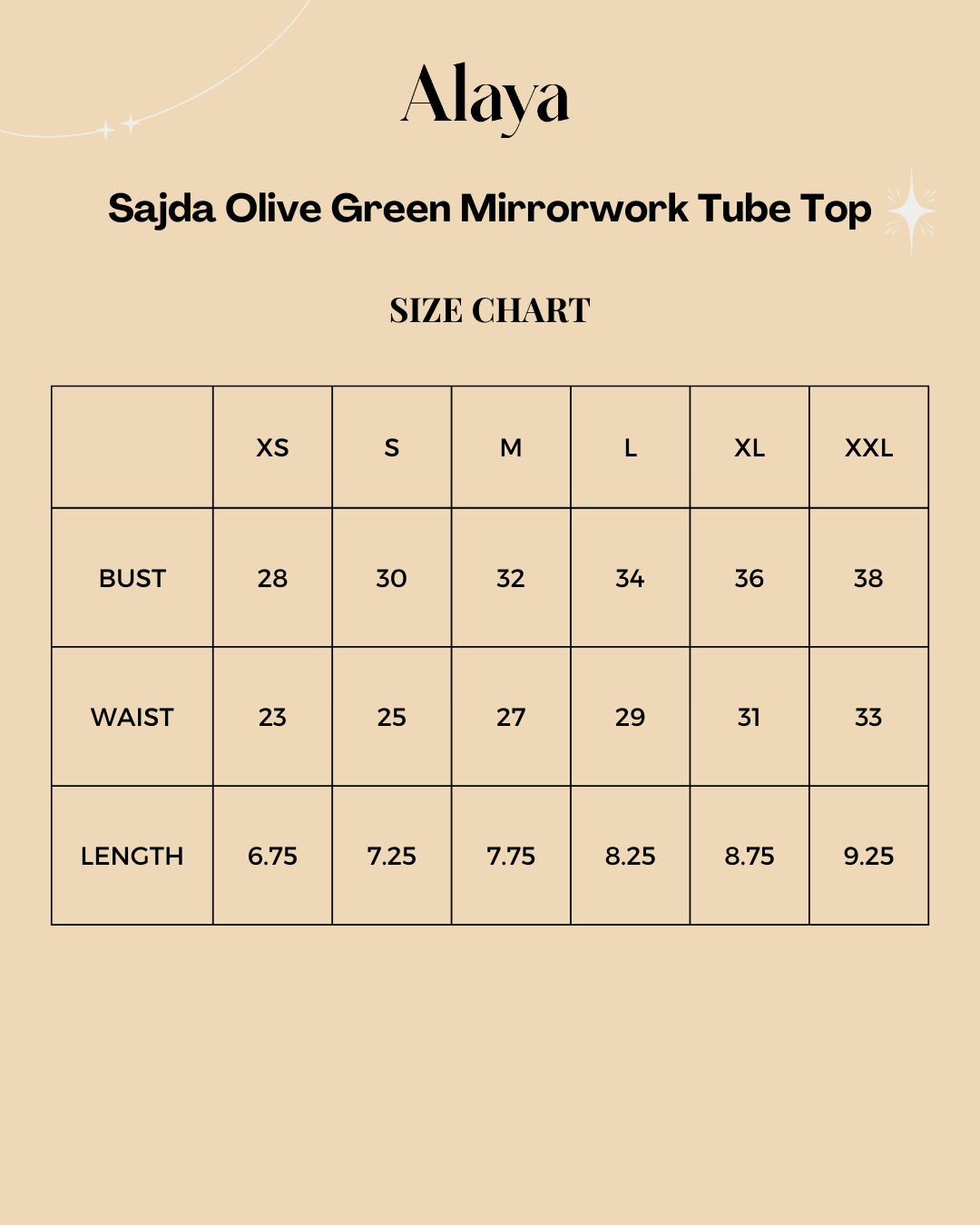 Sajda Olive Green Mirrorwork Tube Top