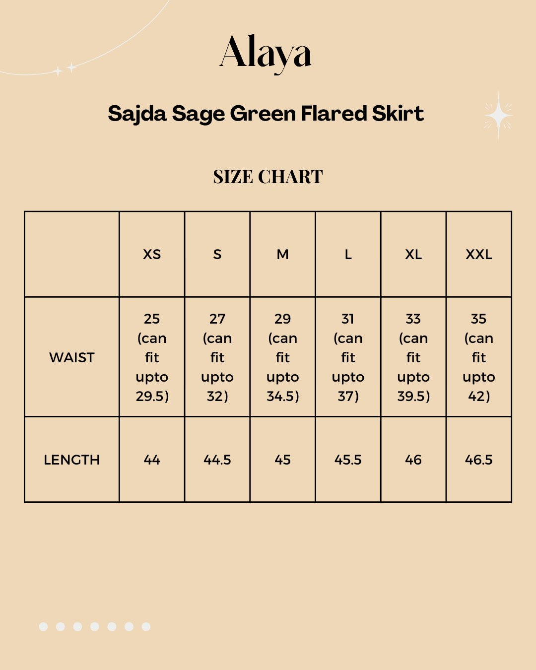 Sajda Sage Green Flared Skirt