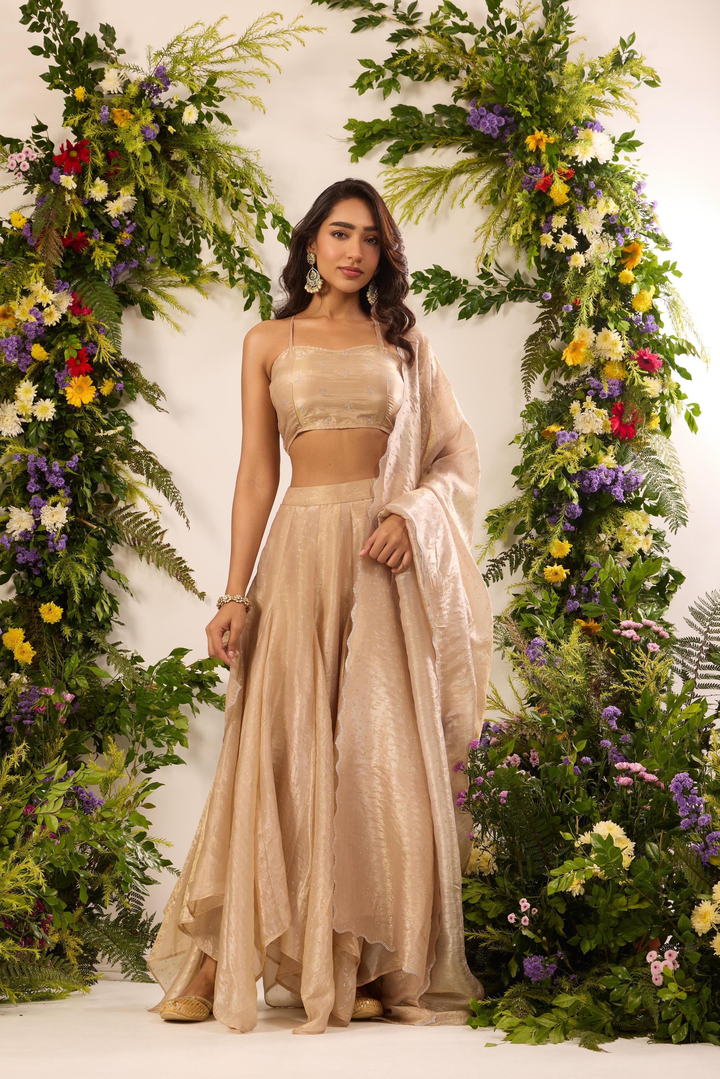 Mastaani Champagne Mist Lehenga Set