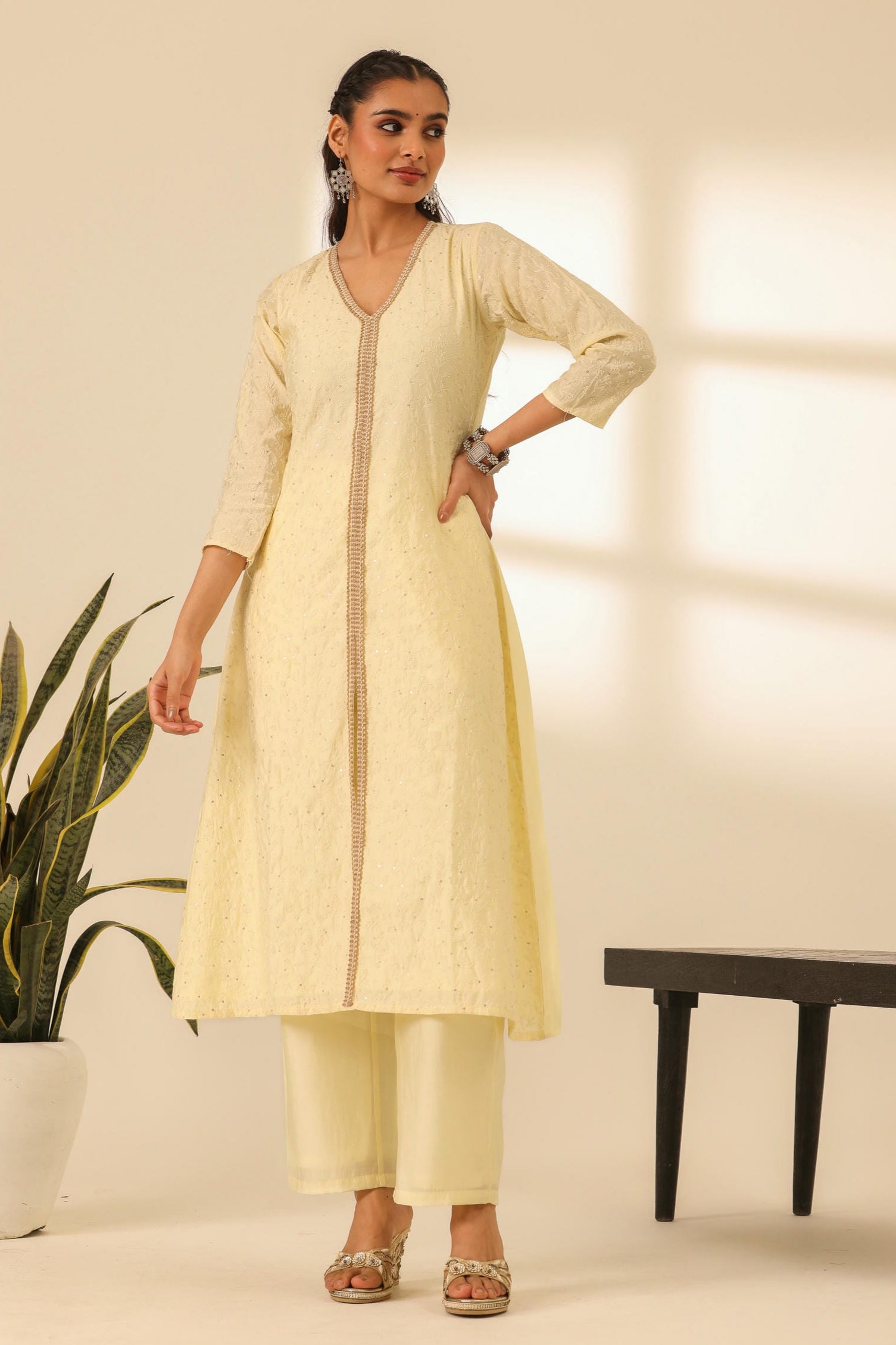 Rangrez Butter Yellow Pant