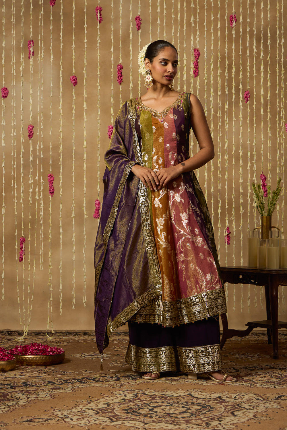Jhoom Multi Bloom Anarkali Set